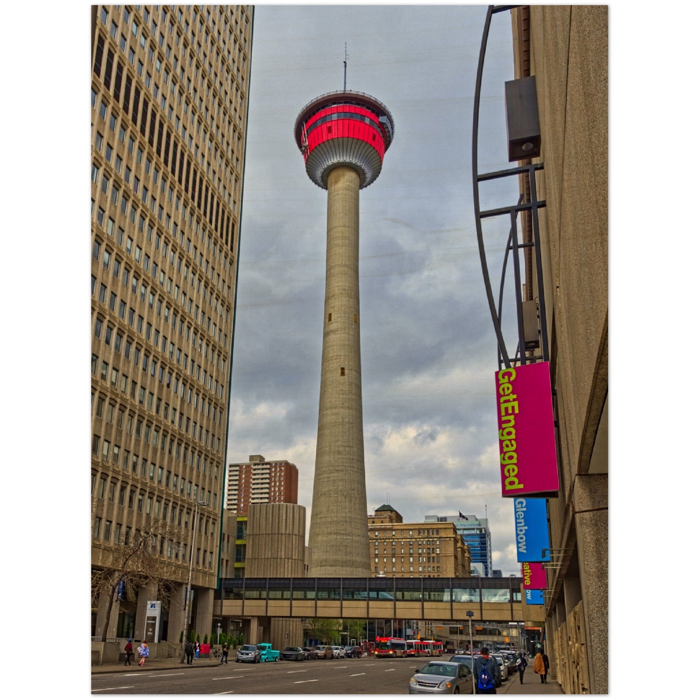 Wood Print - Calgary Tower