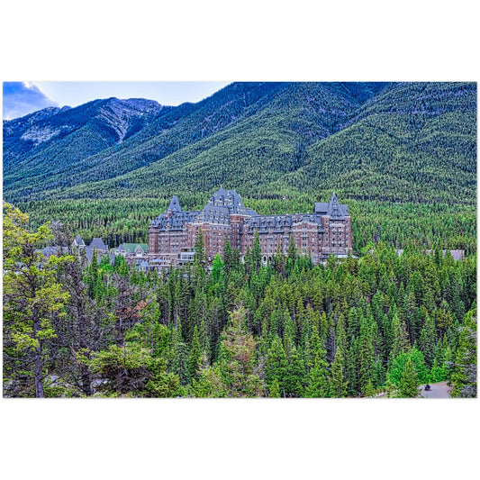 Premium Semi-Glossy Poster Print - Banff Springs Hotel Surprise Corner