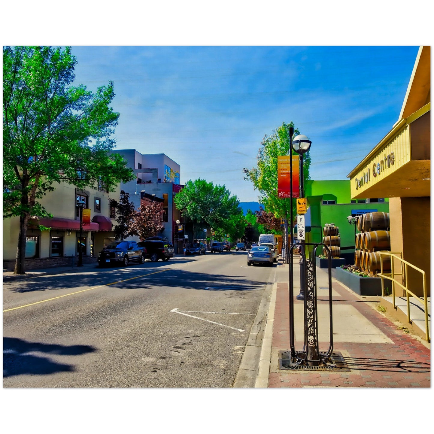 Wood Print - Penticton Front Street HDR