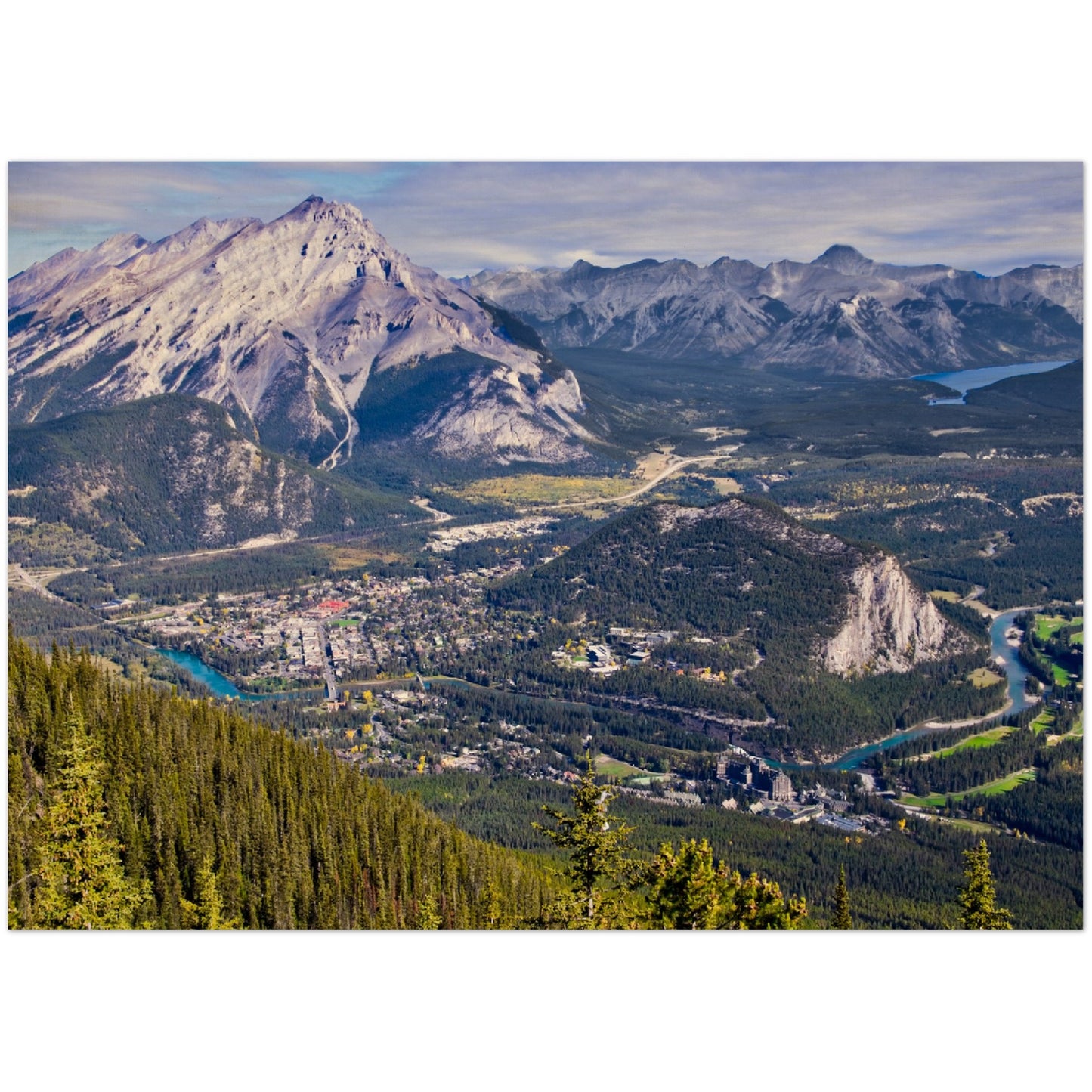 Wood Print - Bow Valley Sulphur Mountain