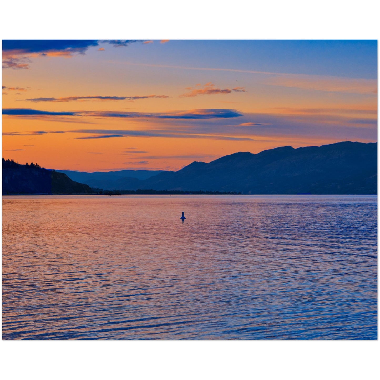 Foam Print - Penticton Okanagan Lake Sunset