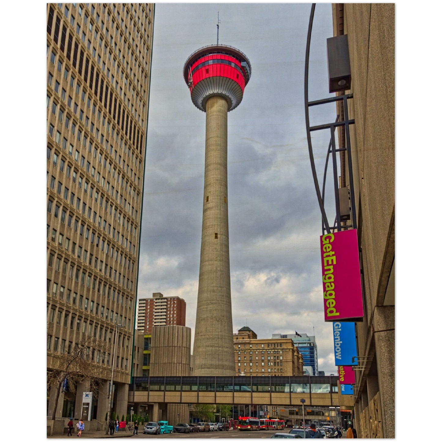 Wood Print - Calgary Tower