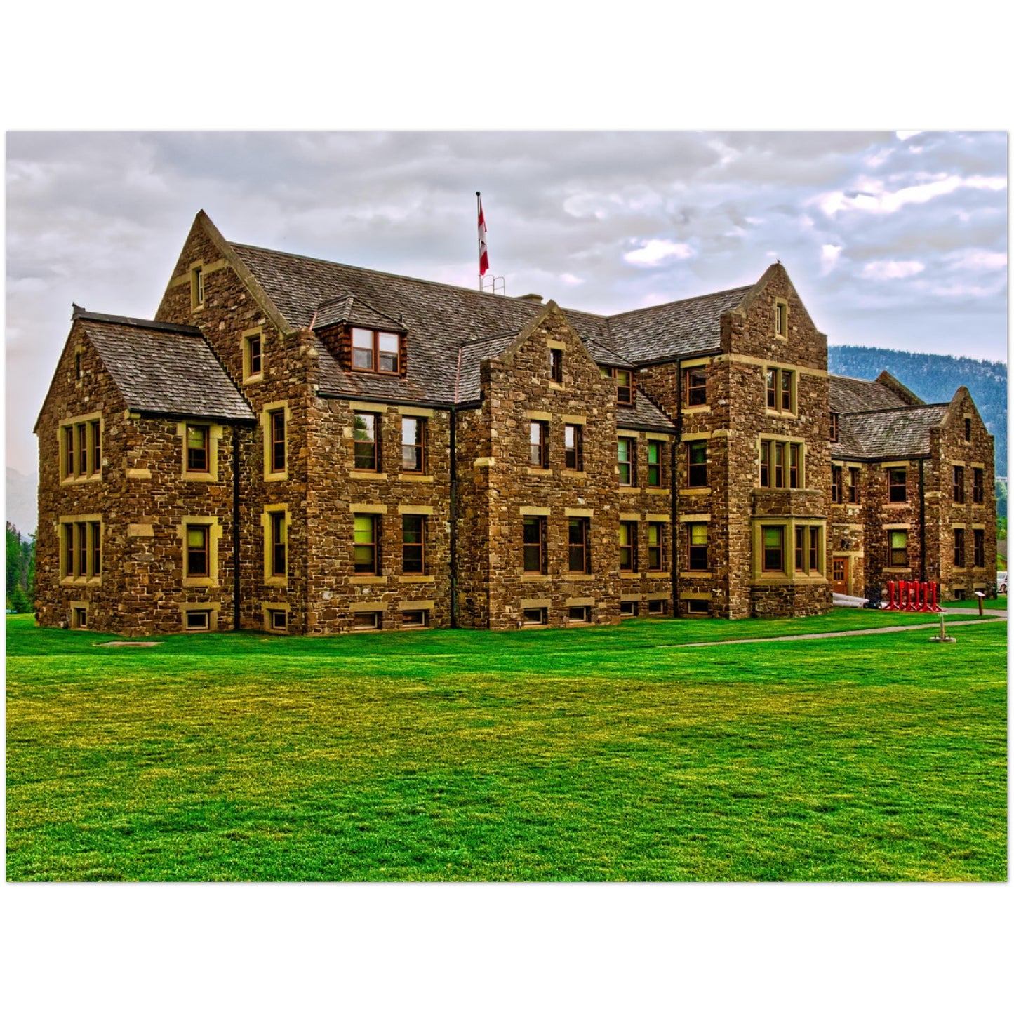 Premium Semi-Glossy Poster Print - Banff National Park Administration Building