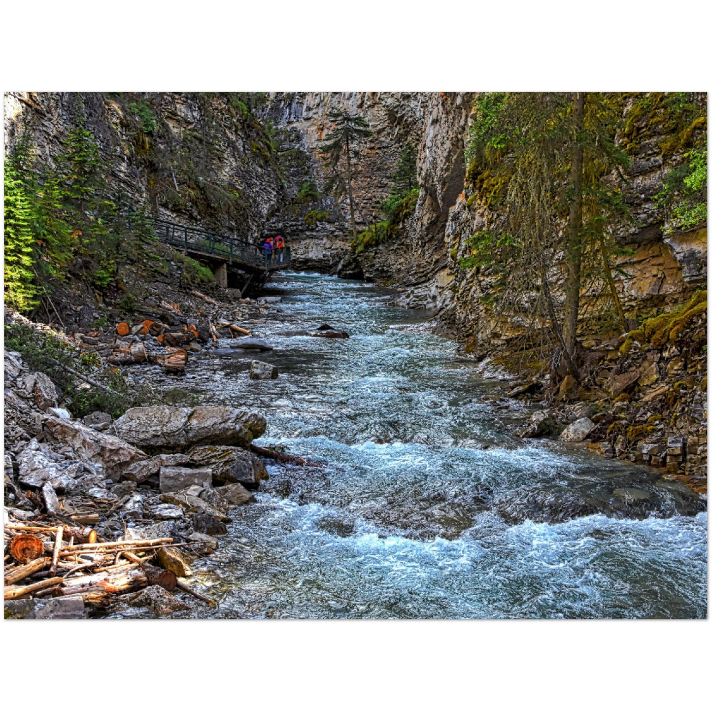 Premium Semi-Glossy Poster Print - Johnson Canyon Johnston Creek