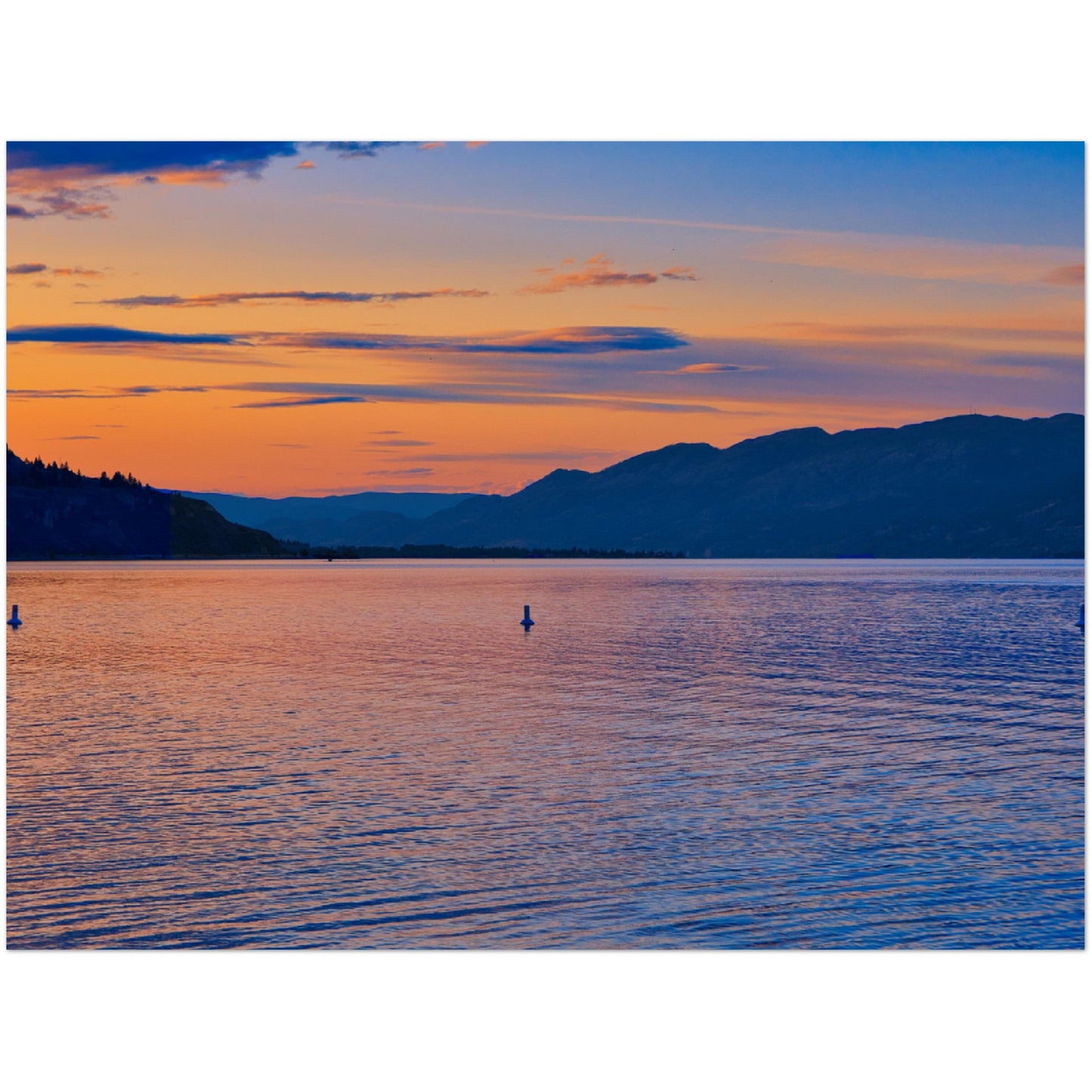 Foam Print - Penticton Okanagan Lake Sunset