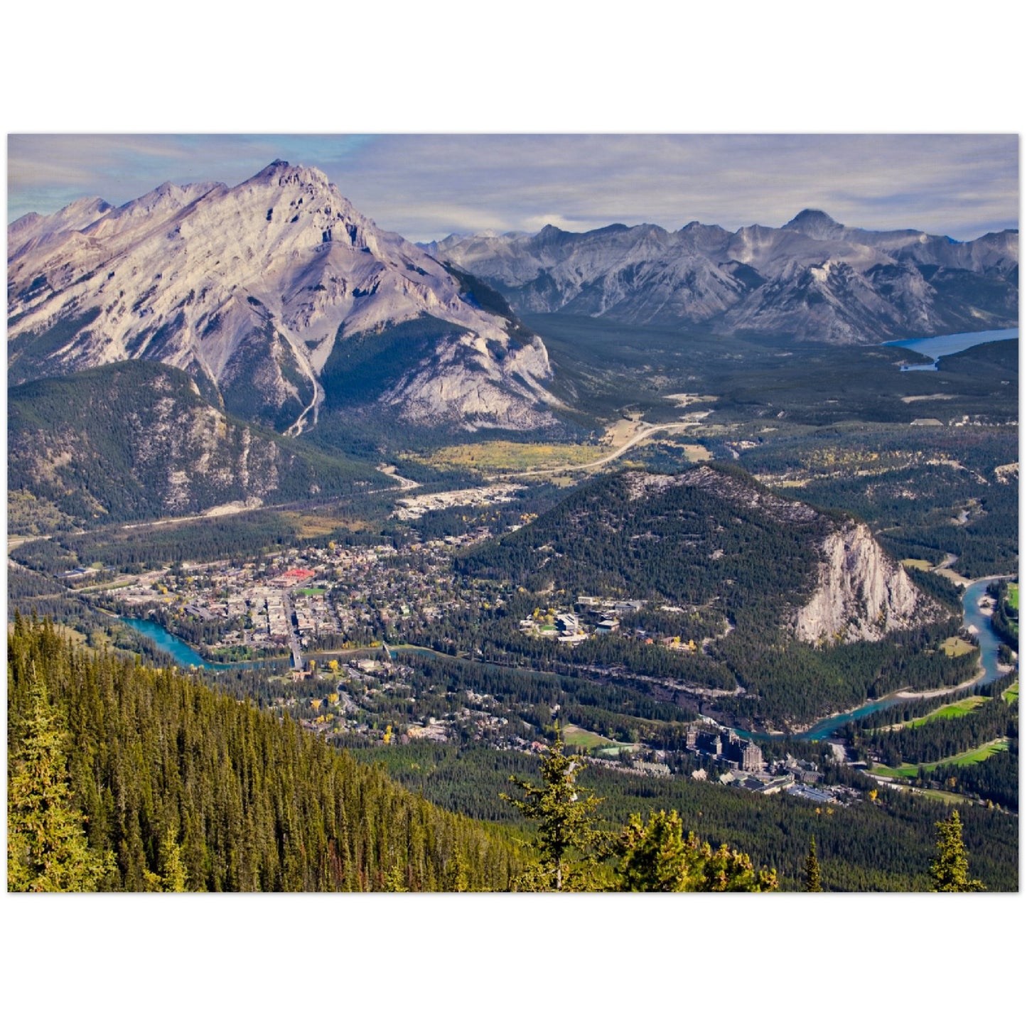 Wood Print - Bow Valley Sulphur Mountain