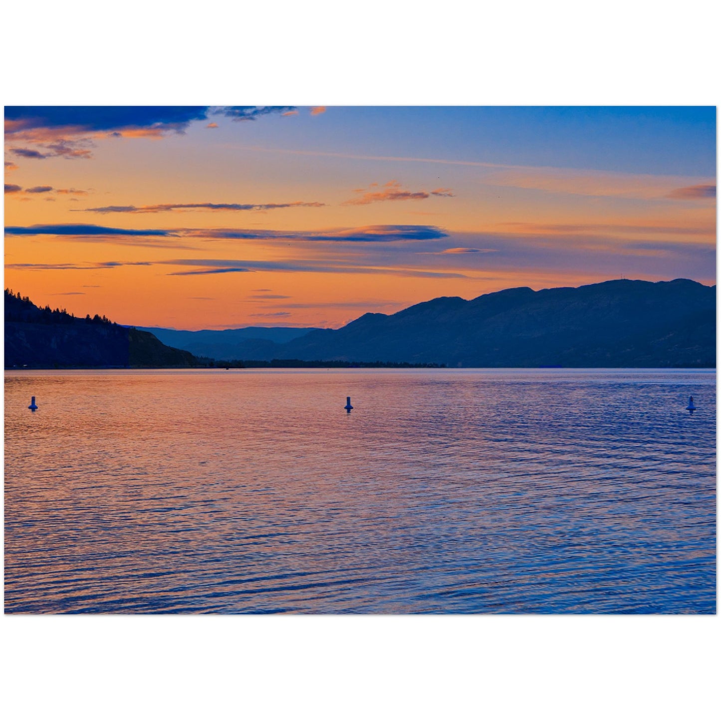 Foam Print - Penticton Okanagan Lake Sunset