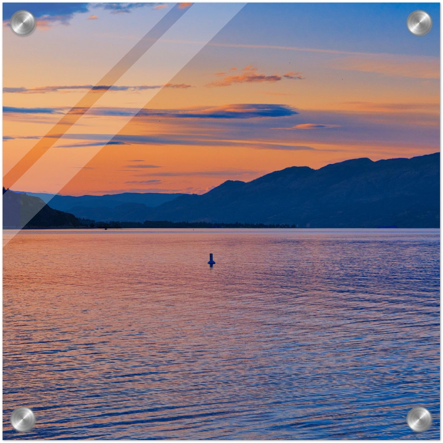 Acrylic Print - Penticton Okanagan Lake Sunset