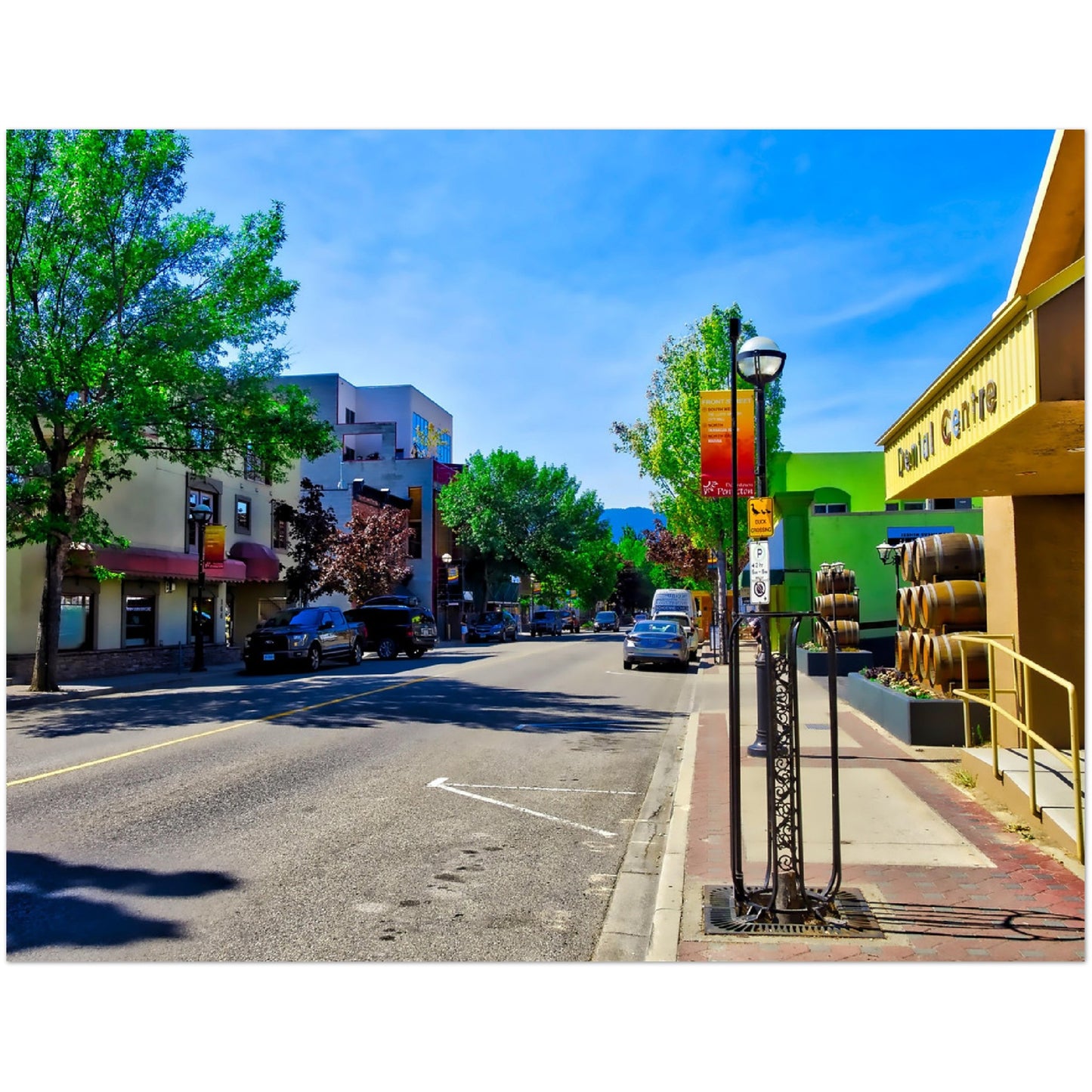 Premium Semi-Glossy Poster Print - Penticton Front Street HDR