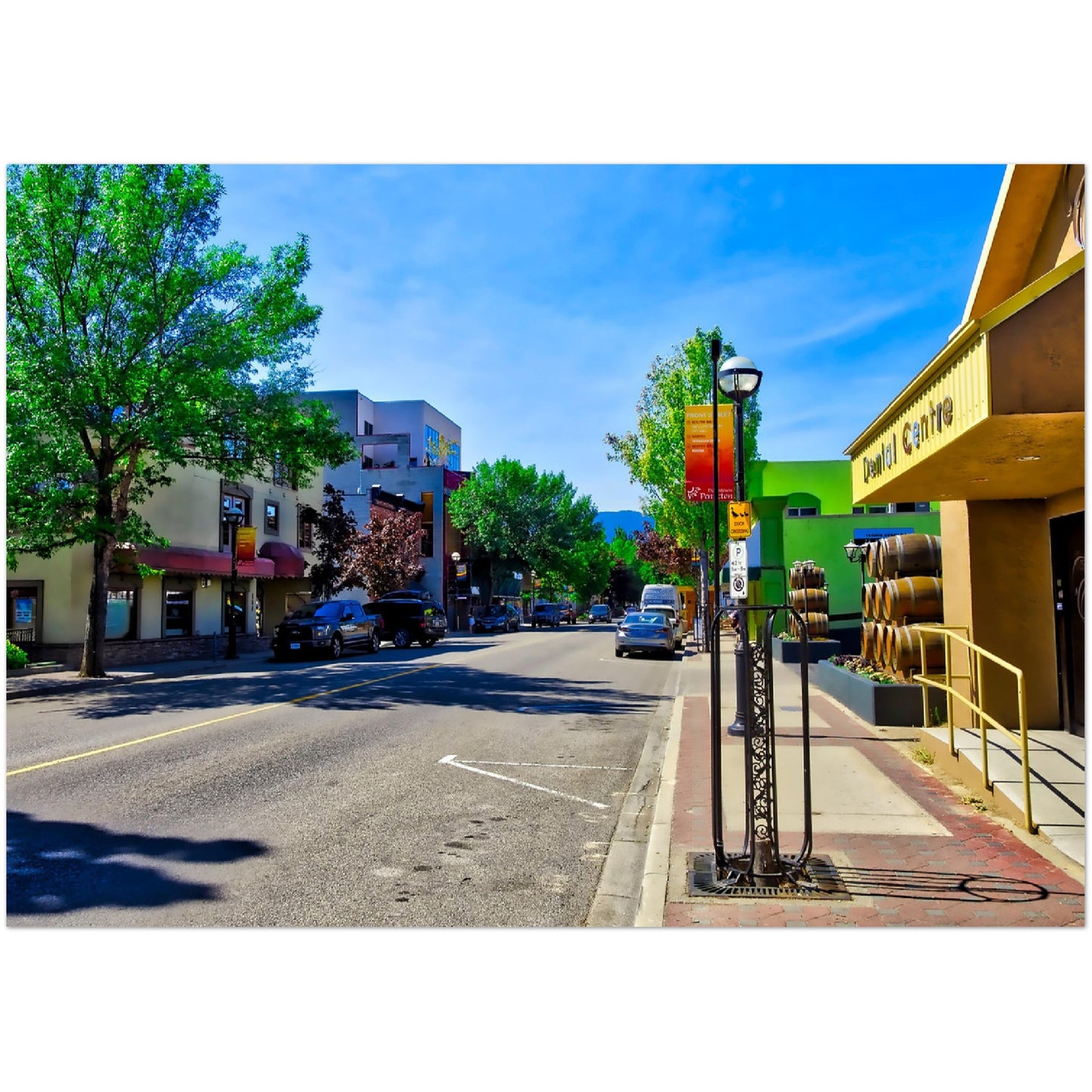 Premium Semi-Glossy Poster Print - Penticton Front Street HDR