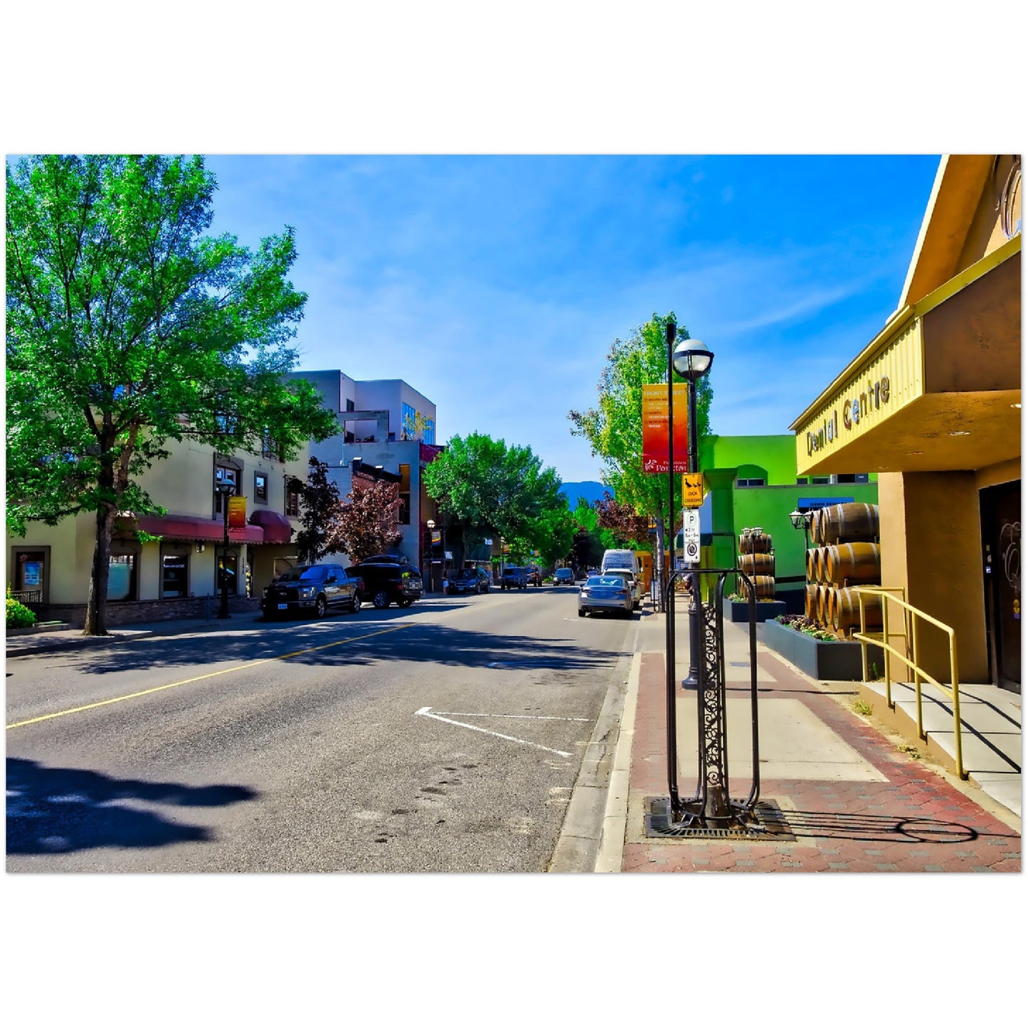 Premium Semi-Glossy Poster Print - Penticton Front Street HDR