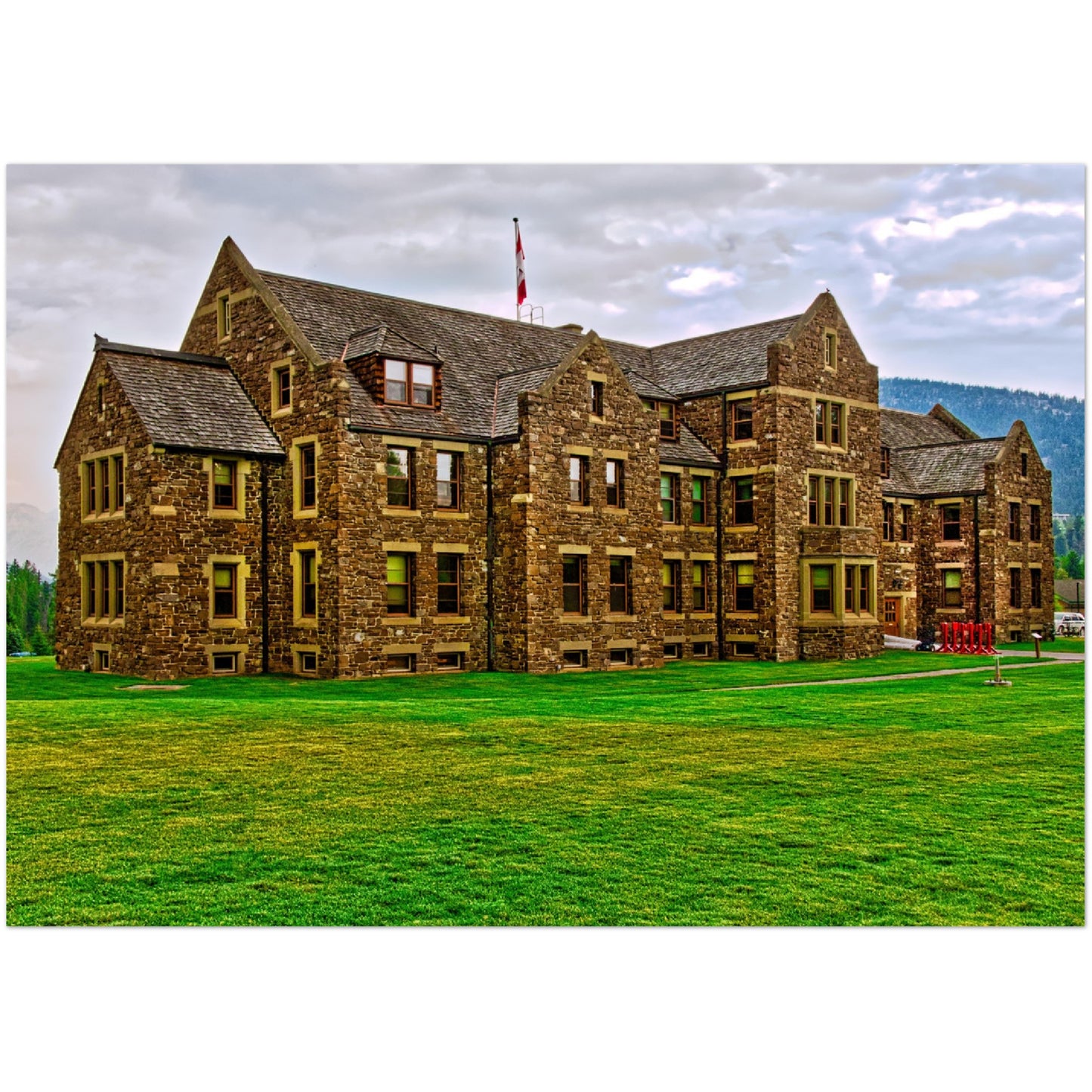 Premium Semi-Glossy Poster Print - Banff National Park Administration Building