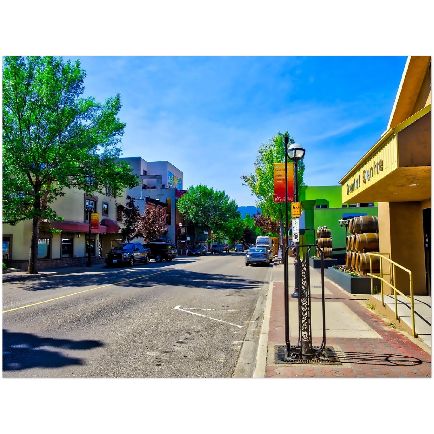 Premium Semi-Glossy Poster Print - Penticton Front Street HDR