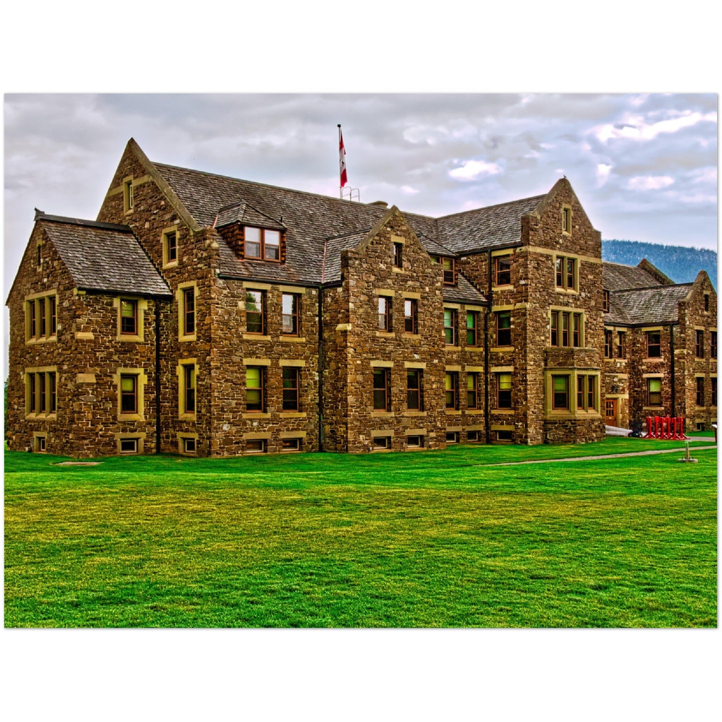 Premium Semi-Glossy Poster Print - Banff National Park Administration Building