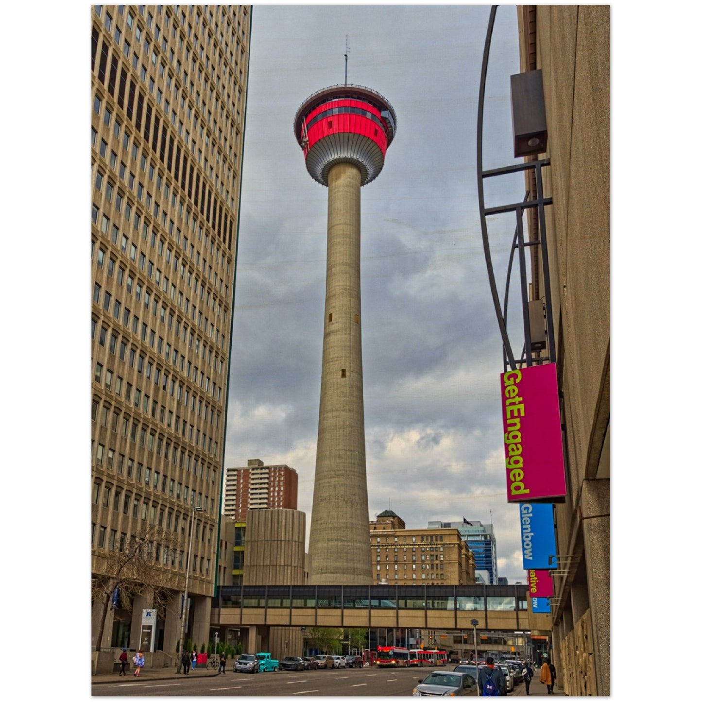 Wood Print - Calgary Tower