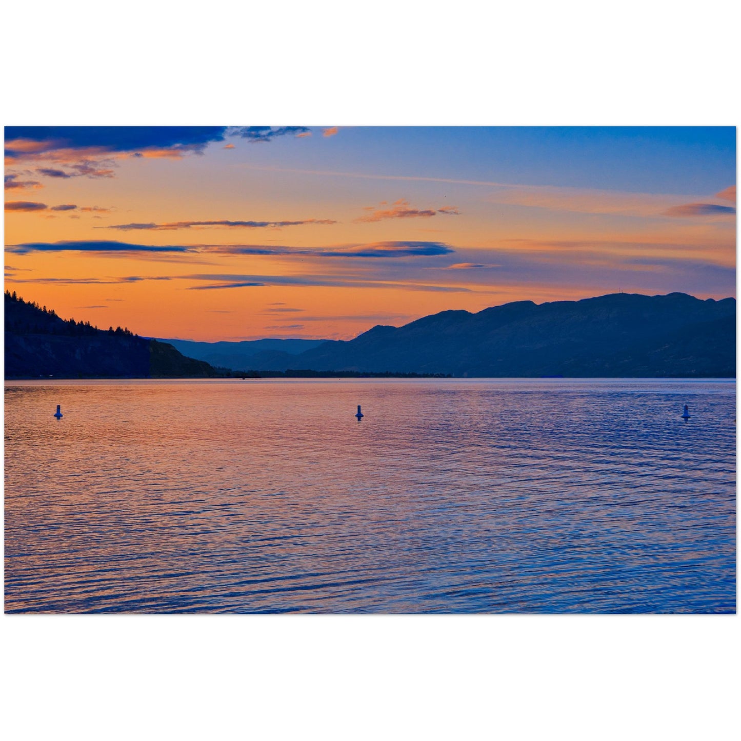 Foam Print - Penticton Okanagan Lake Sunset