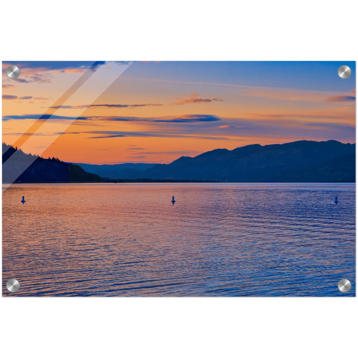 Acrylic Print - Penticton Okanagan Lake Sunset