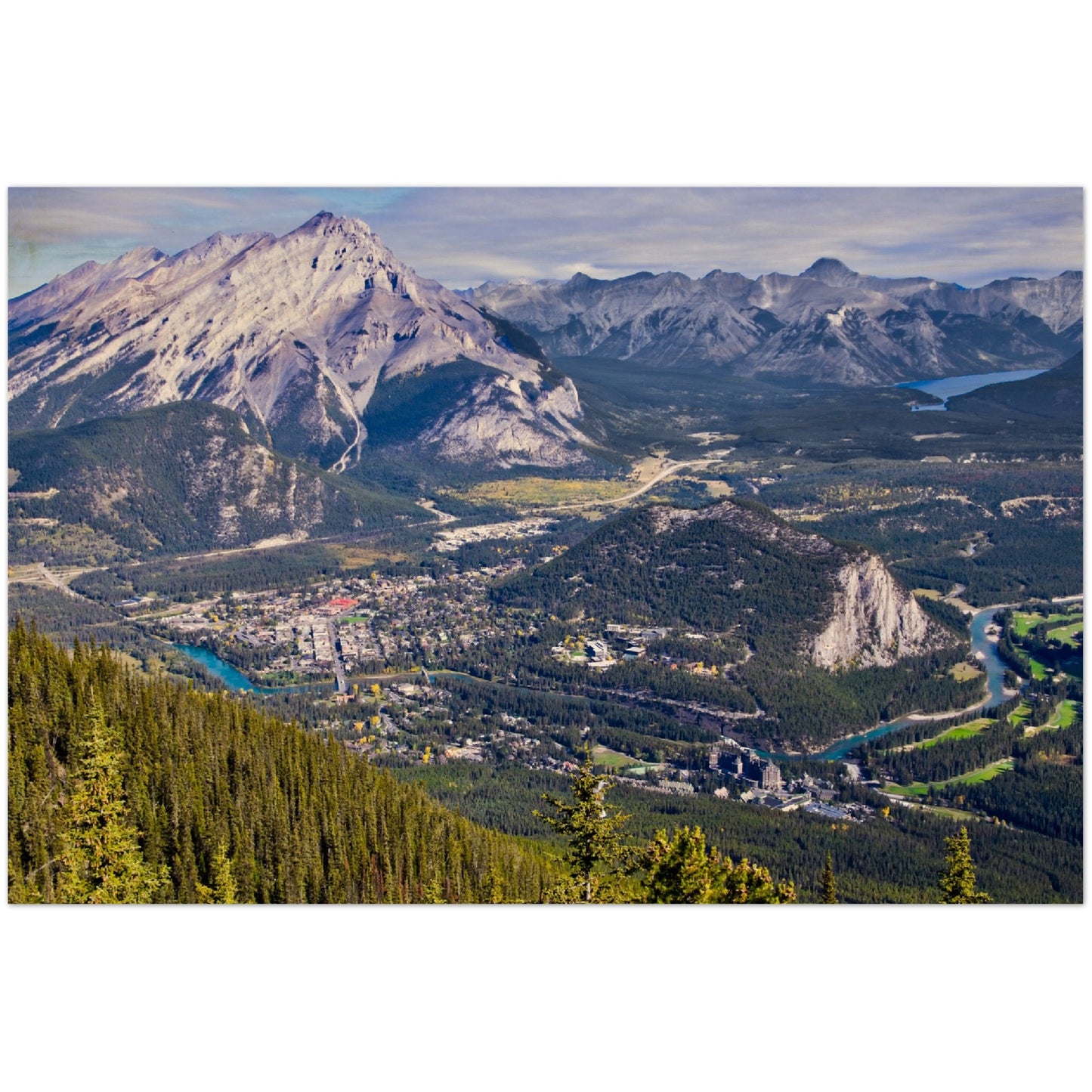 Wood Print - Bow Valley Sulphur Mountain