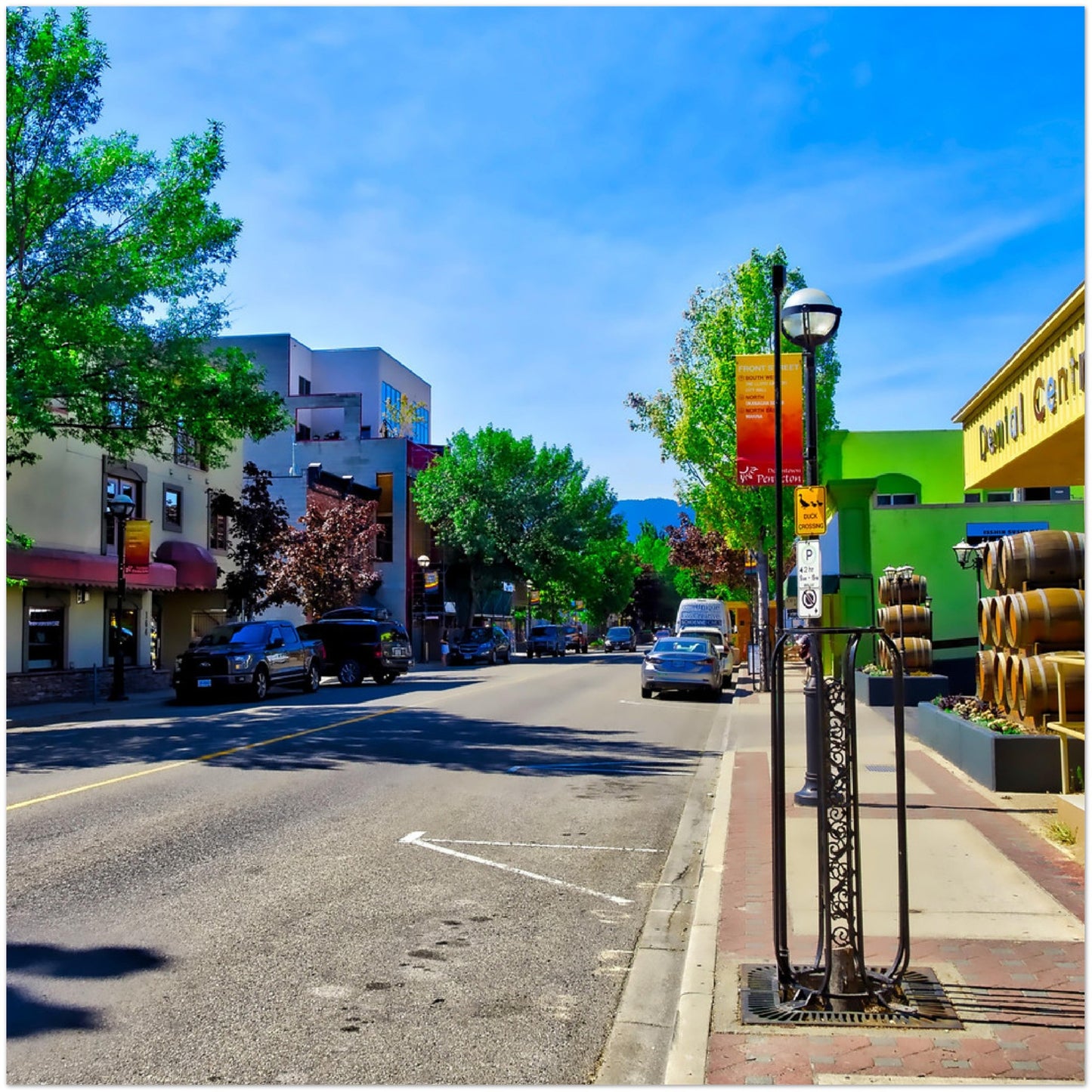 Premium Semi-Glossy Poster Print - Penticton Front Street HDR