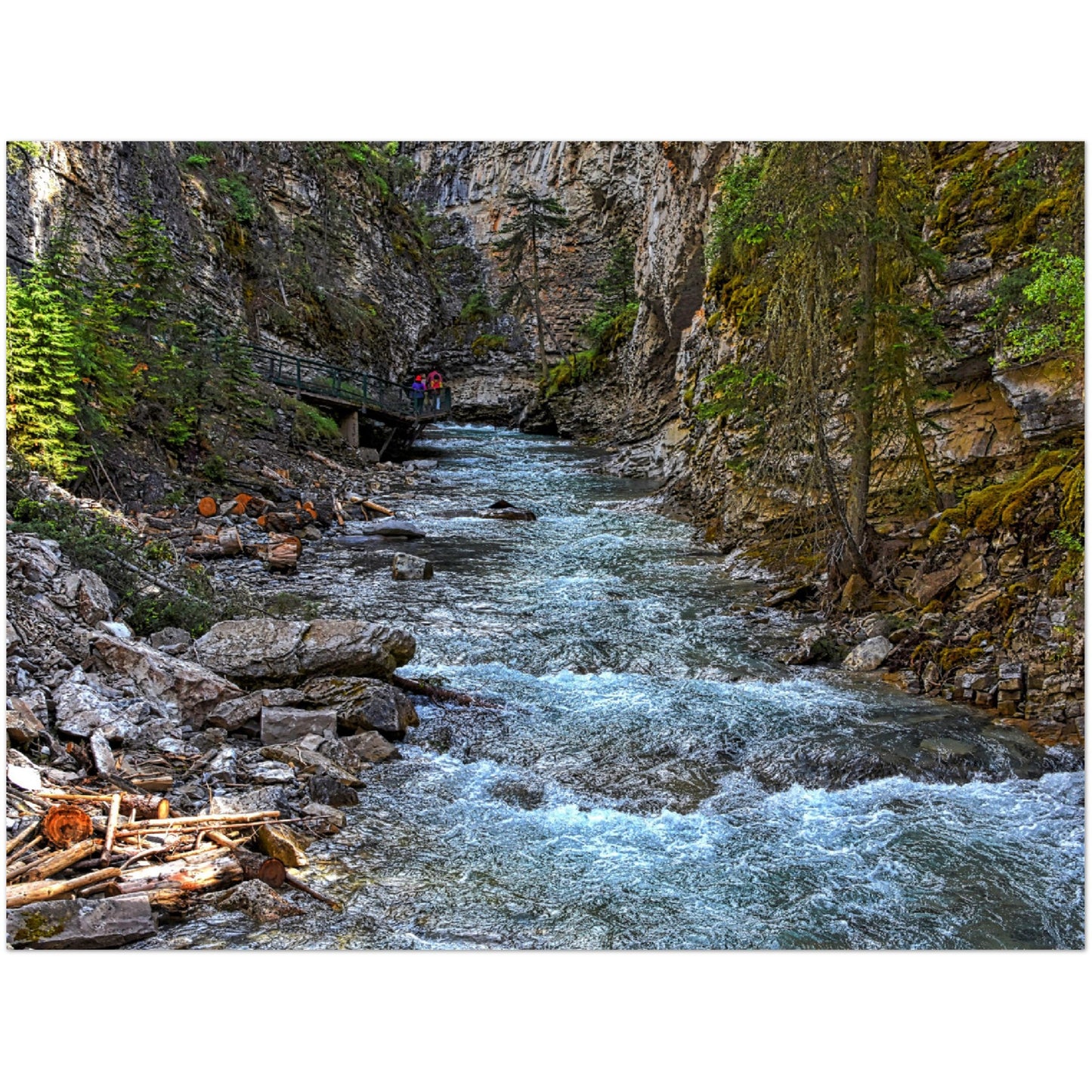 Premium Semi-Glossy Poster Print - Johnson Canyon Johnston Creek