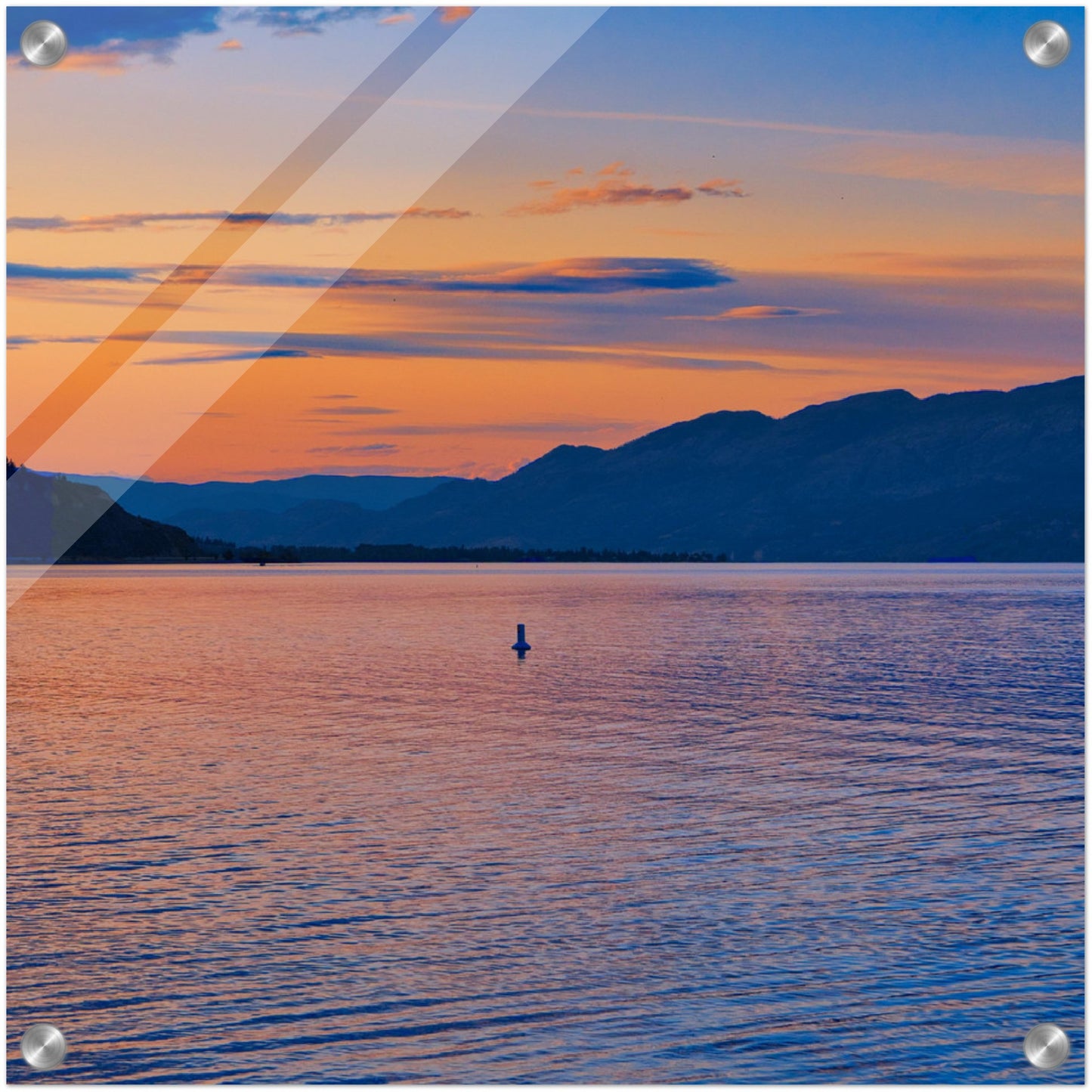 Acrylic Print - Penticton Okanagan Lake Sunset