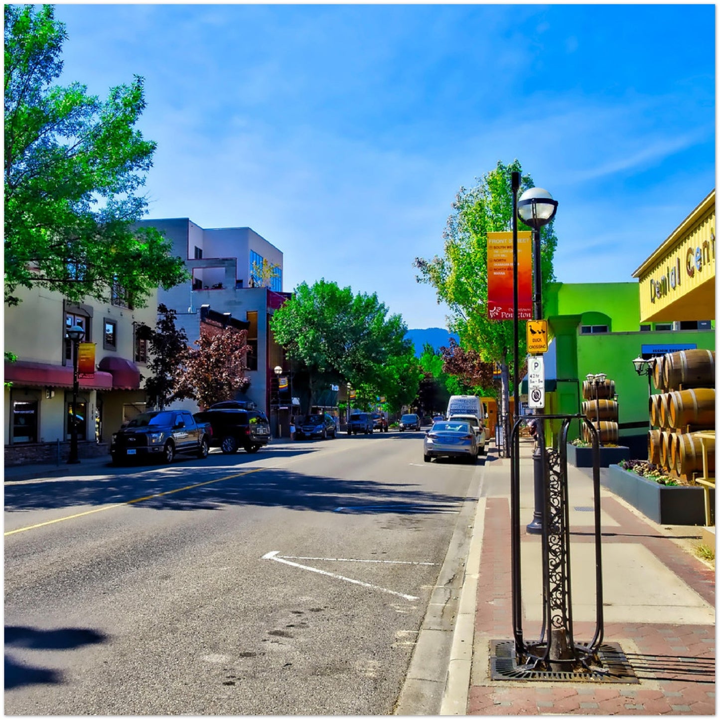 Premium Semi-Glossy Poster Print - Penticton Front Street HDR