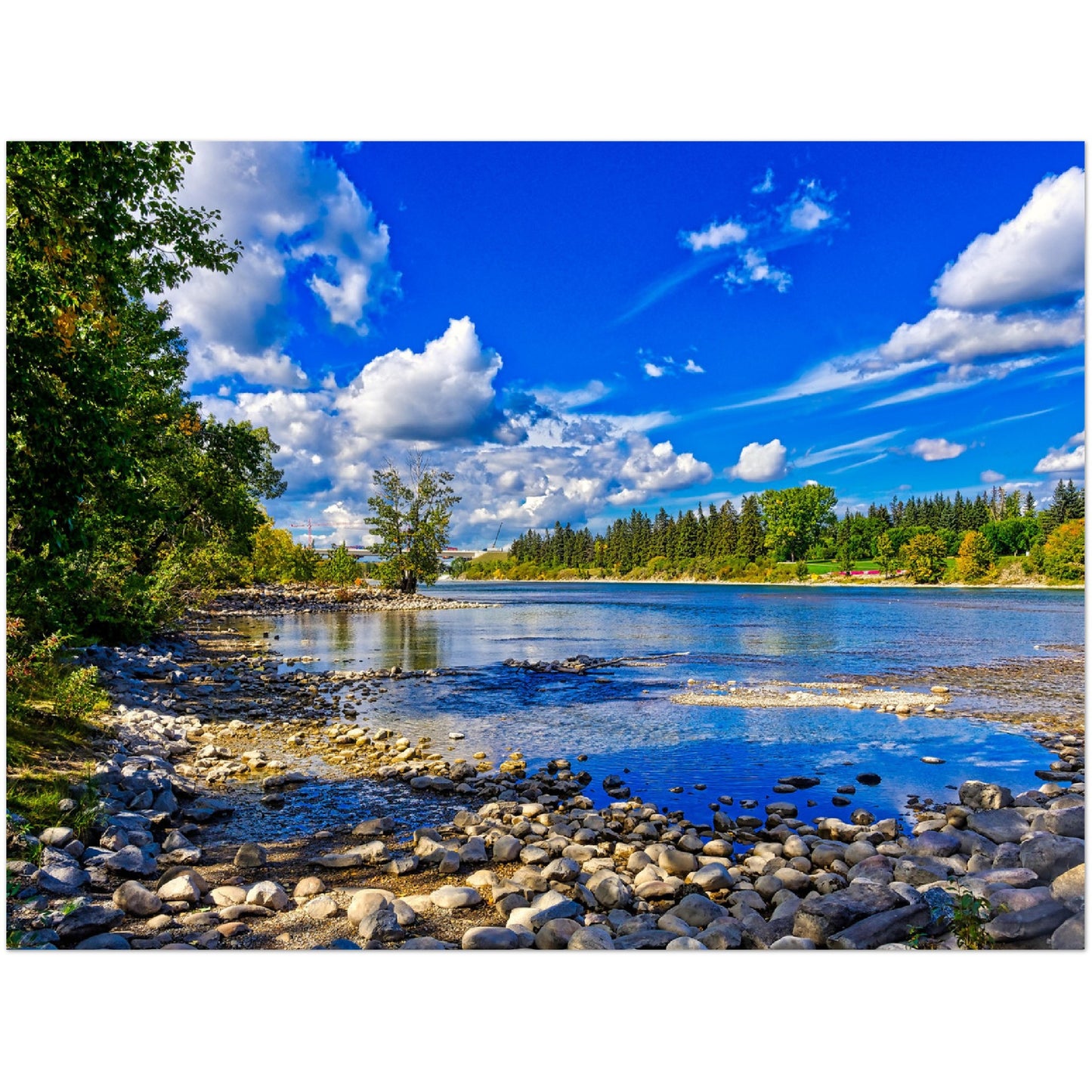 Foam Print - Bow River Bowness Park Fall HDR