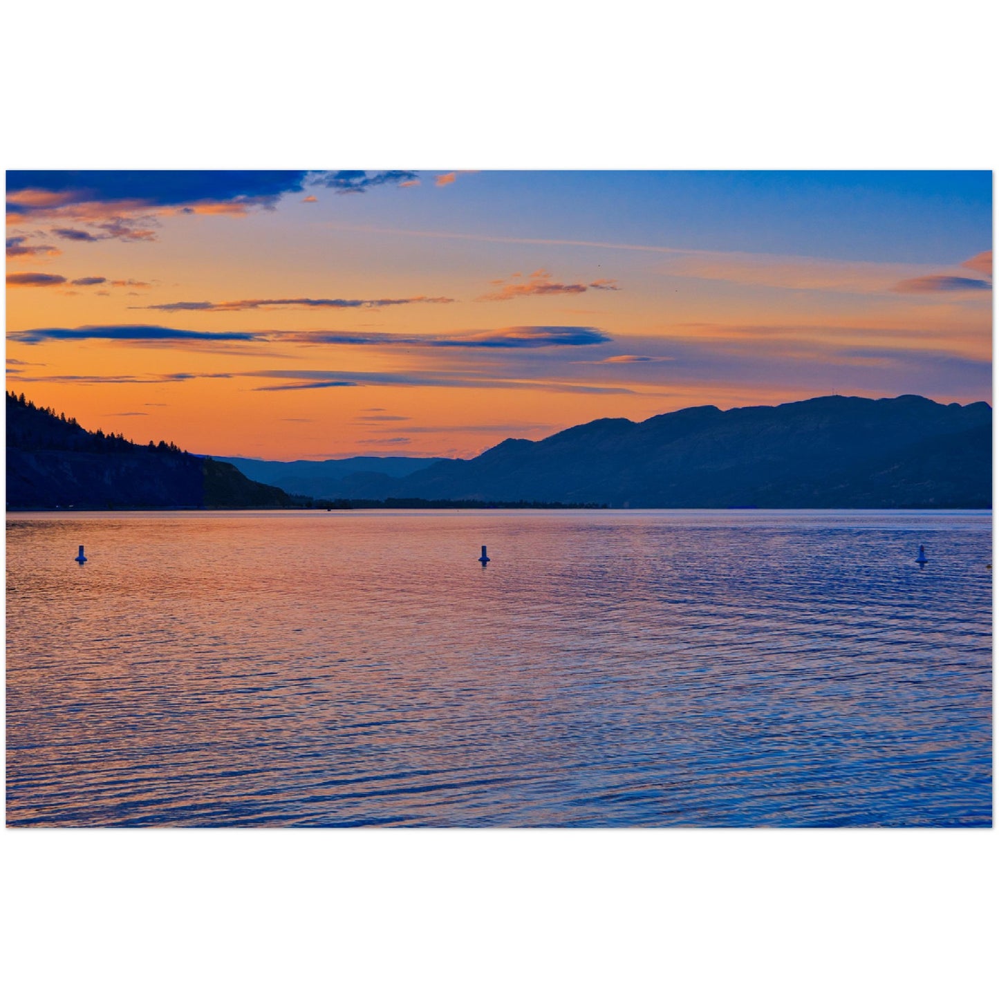 Foam Print - Penticton Okanagan Lake Sunset