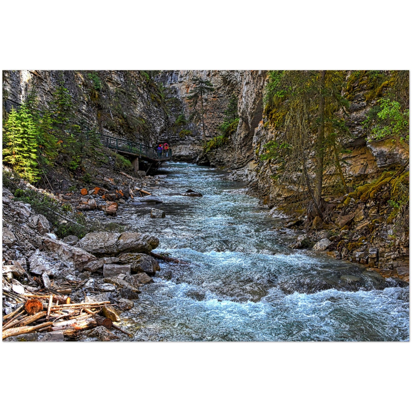 Premium Semi-Glossy Poster Print - Johnson Canyon Johnston Creek