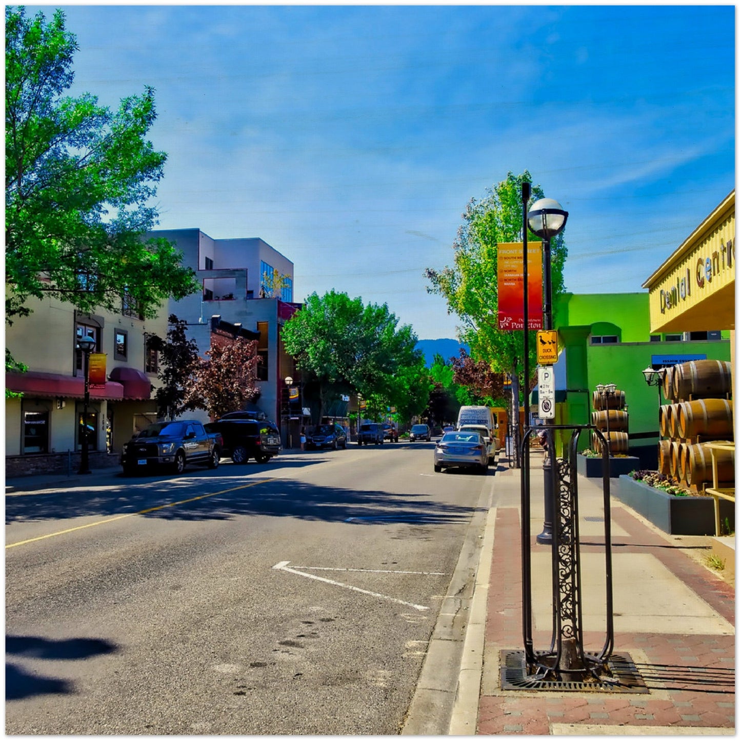 Wood Print - Penticton Front Street HDR