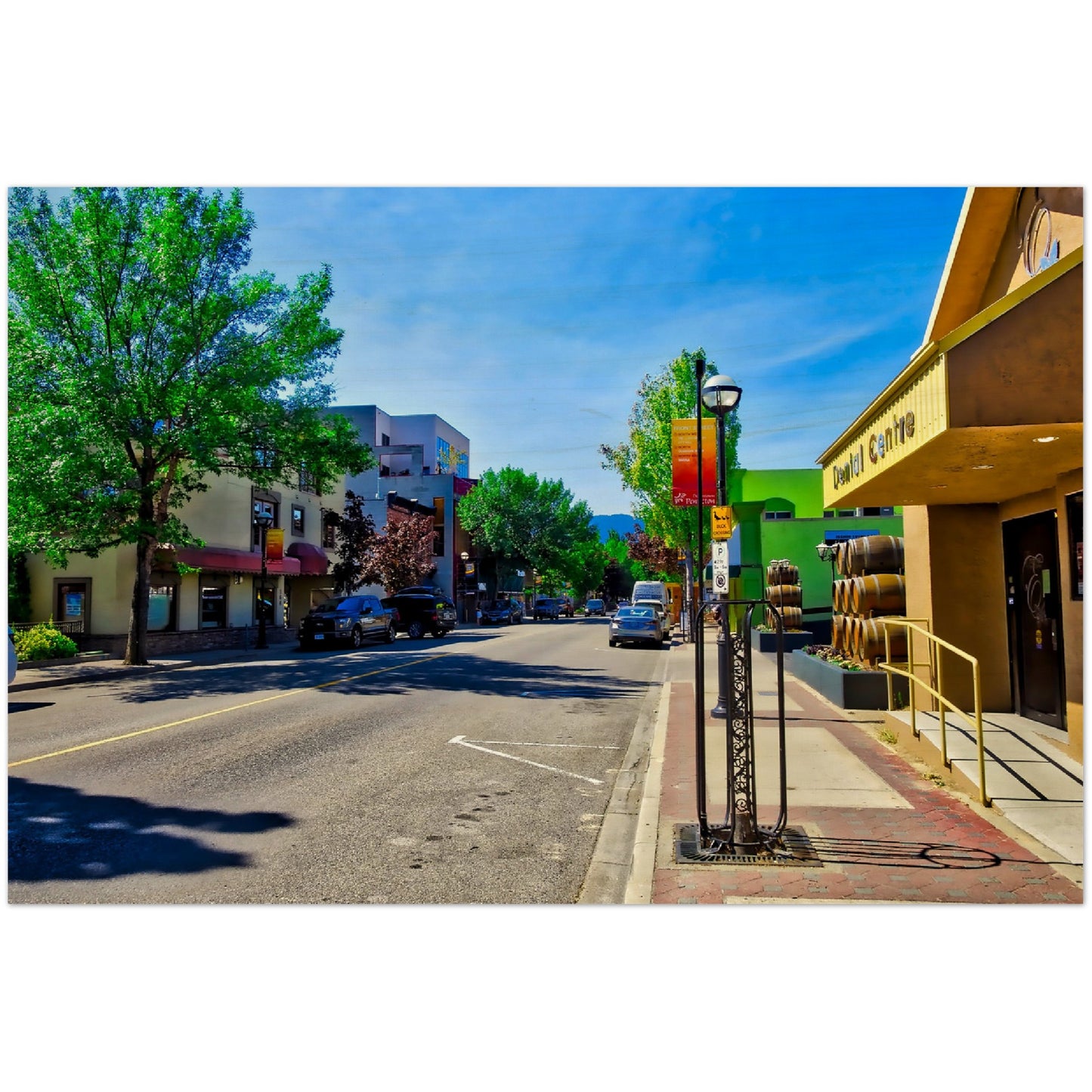 Wood Print - Penticton Front Street HDR