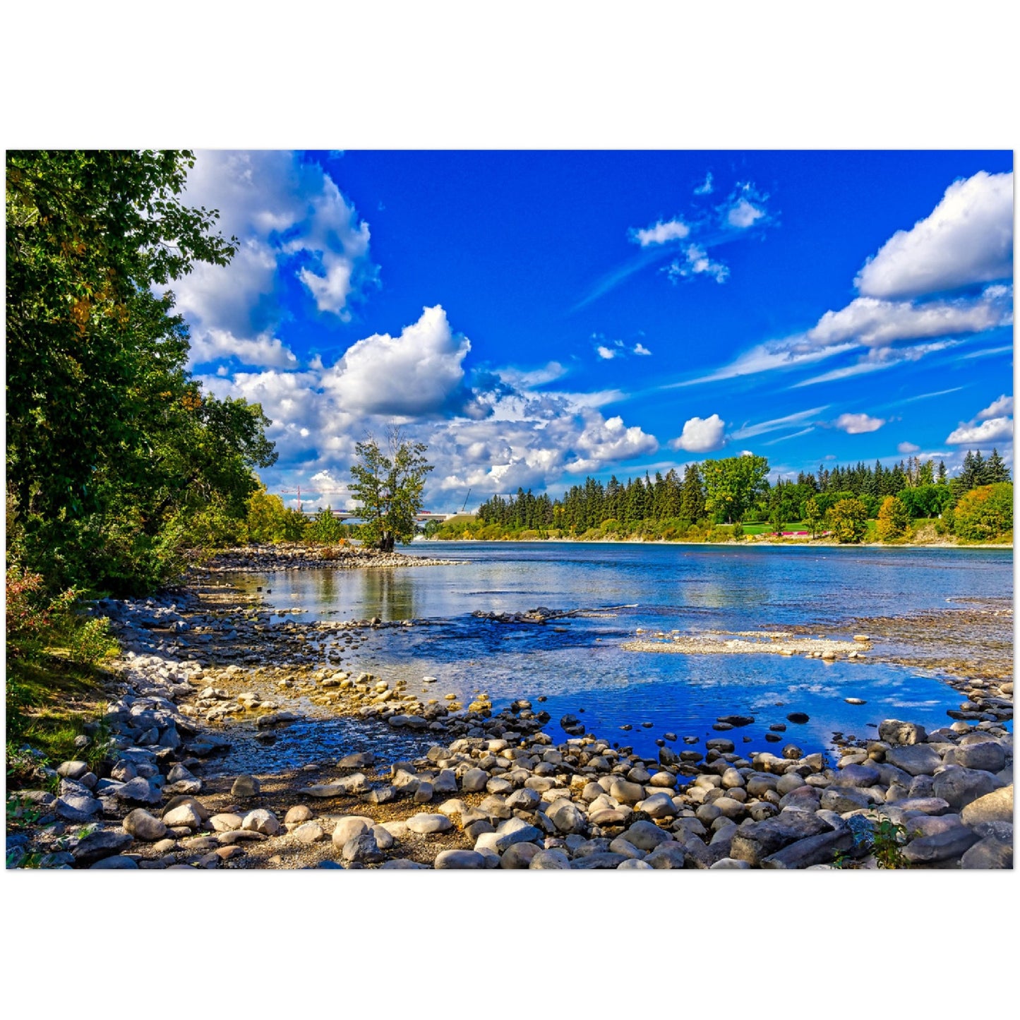 Foam Print - Bow River Bowness Park Fall HDR