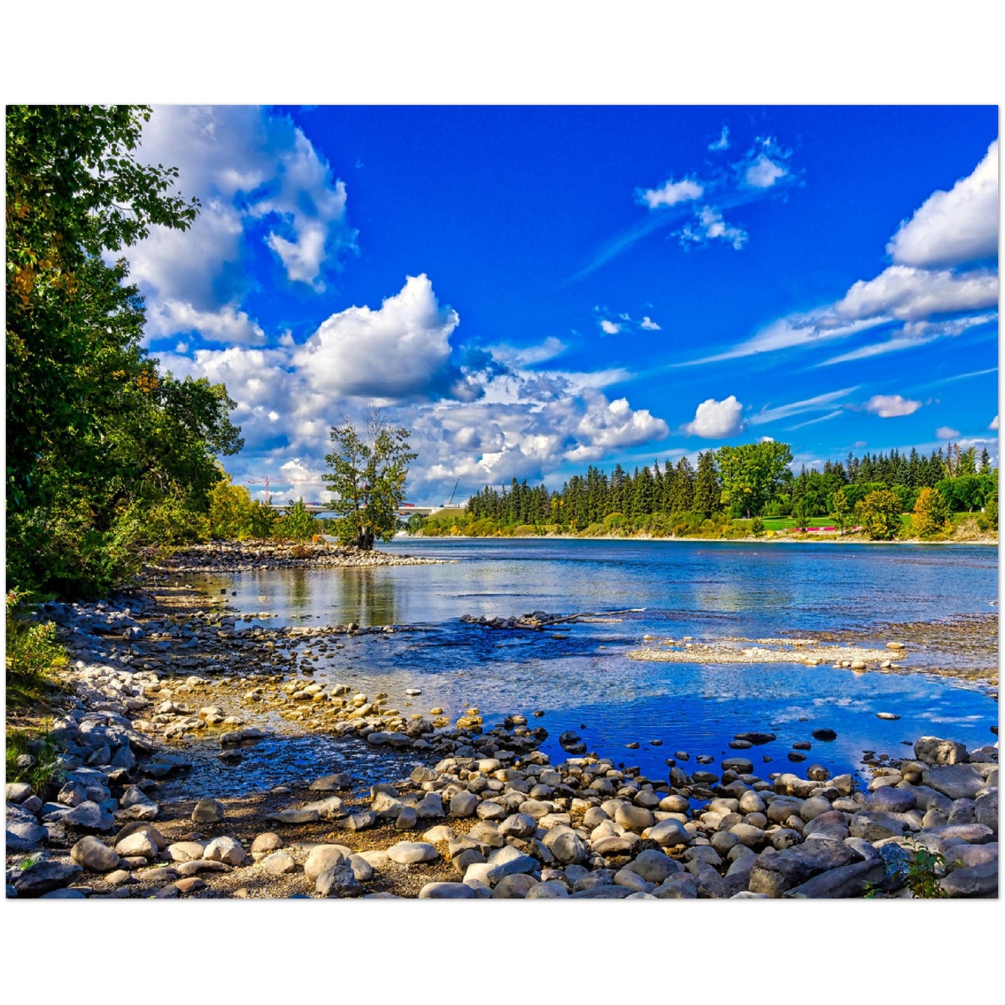 Foam Print - Bow River Bowness Park Fall HDR