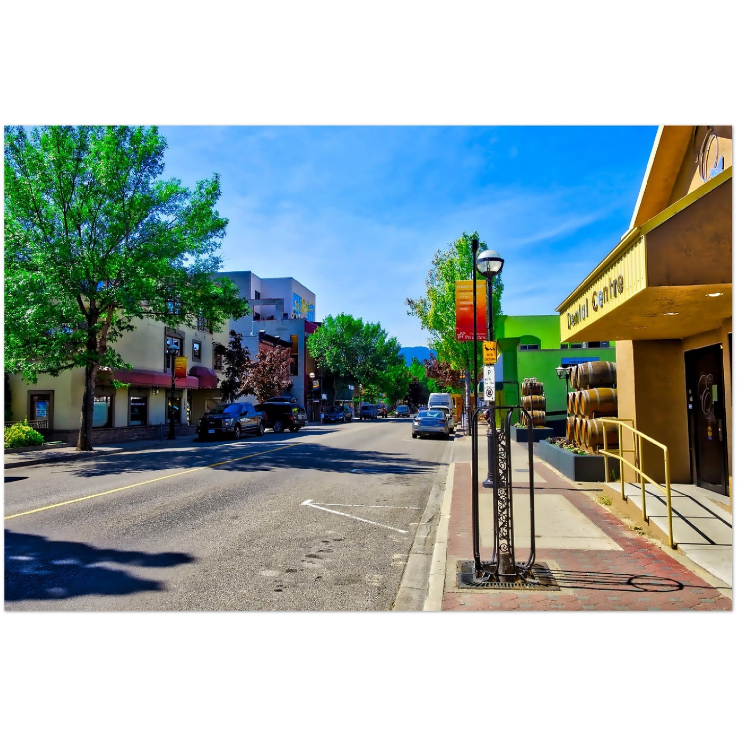 Premium Semi-Glossy Poster Print - Penticton Front Street HDR