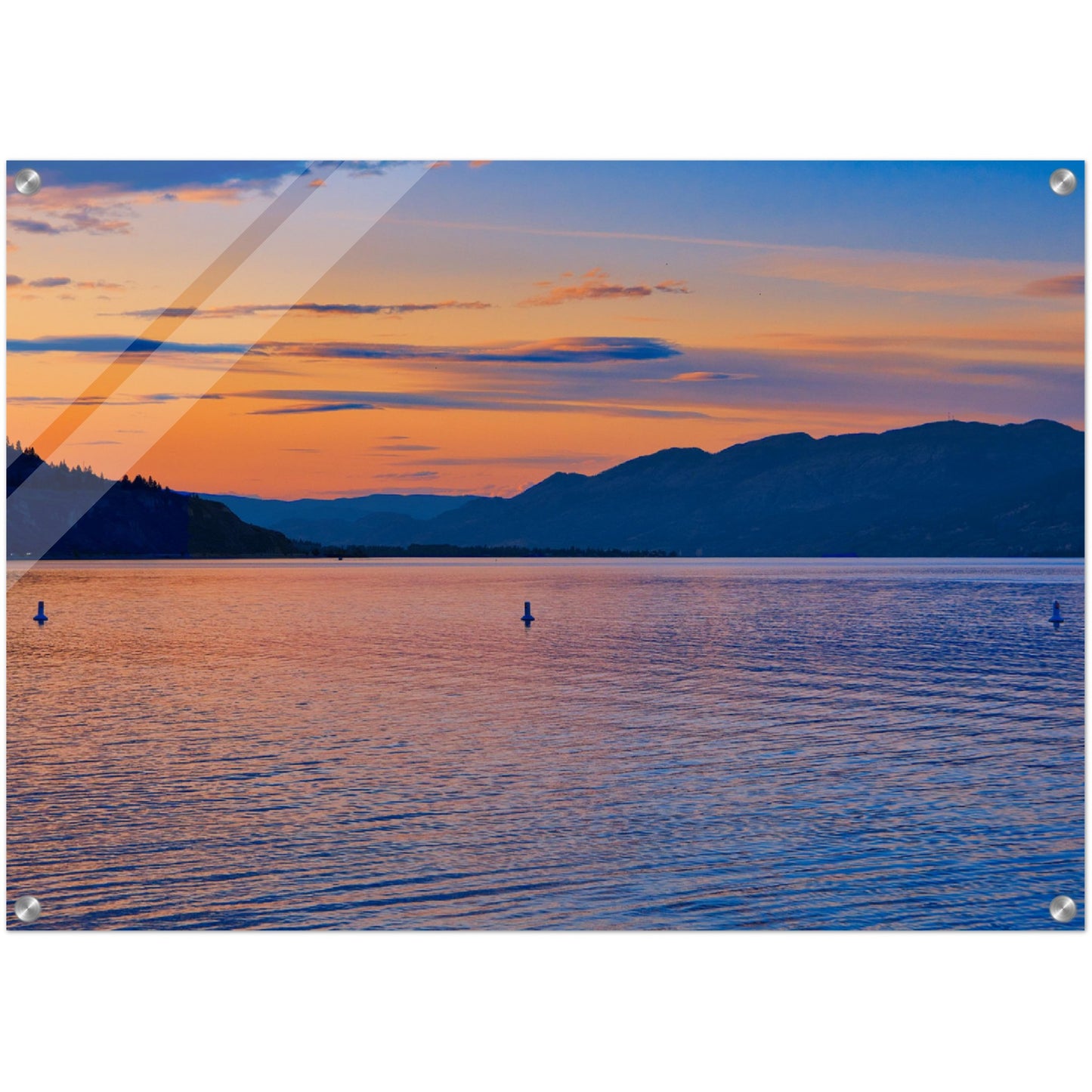 Acrylic Print - Penticton Okanagan Lake Sunset