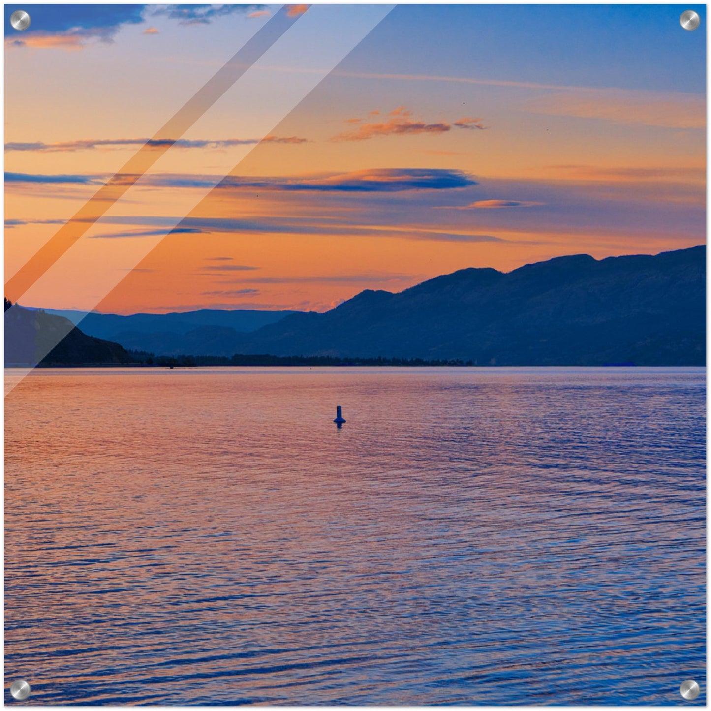 Acrylic Print - Penticton Okanagan Lake Sunset