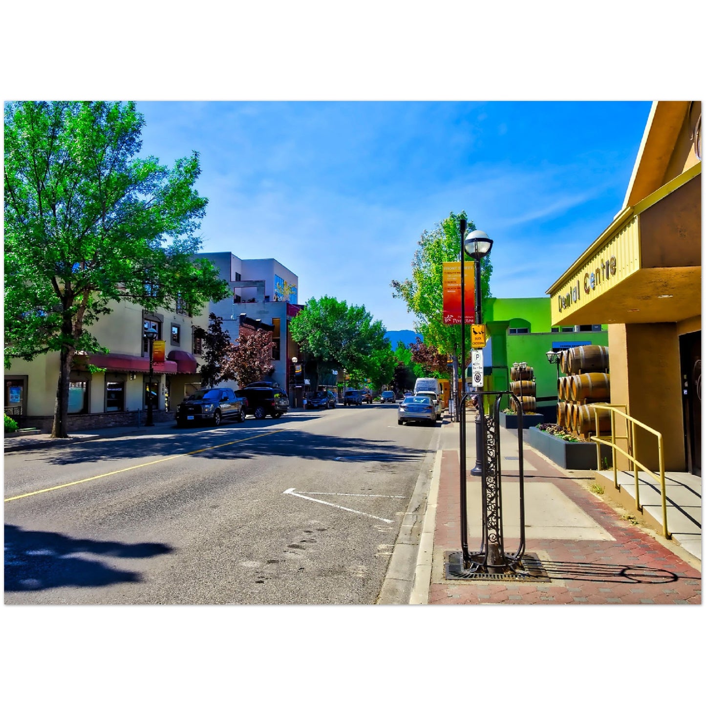 Premium Semi-Glossy Poster Print - Penticton Front Street HDR