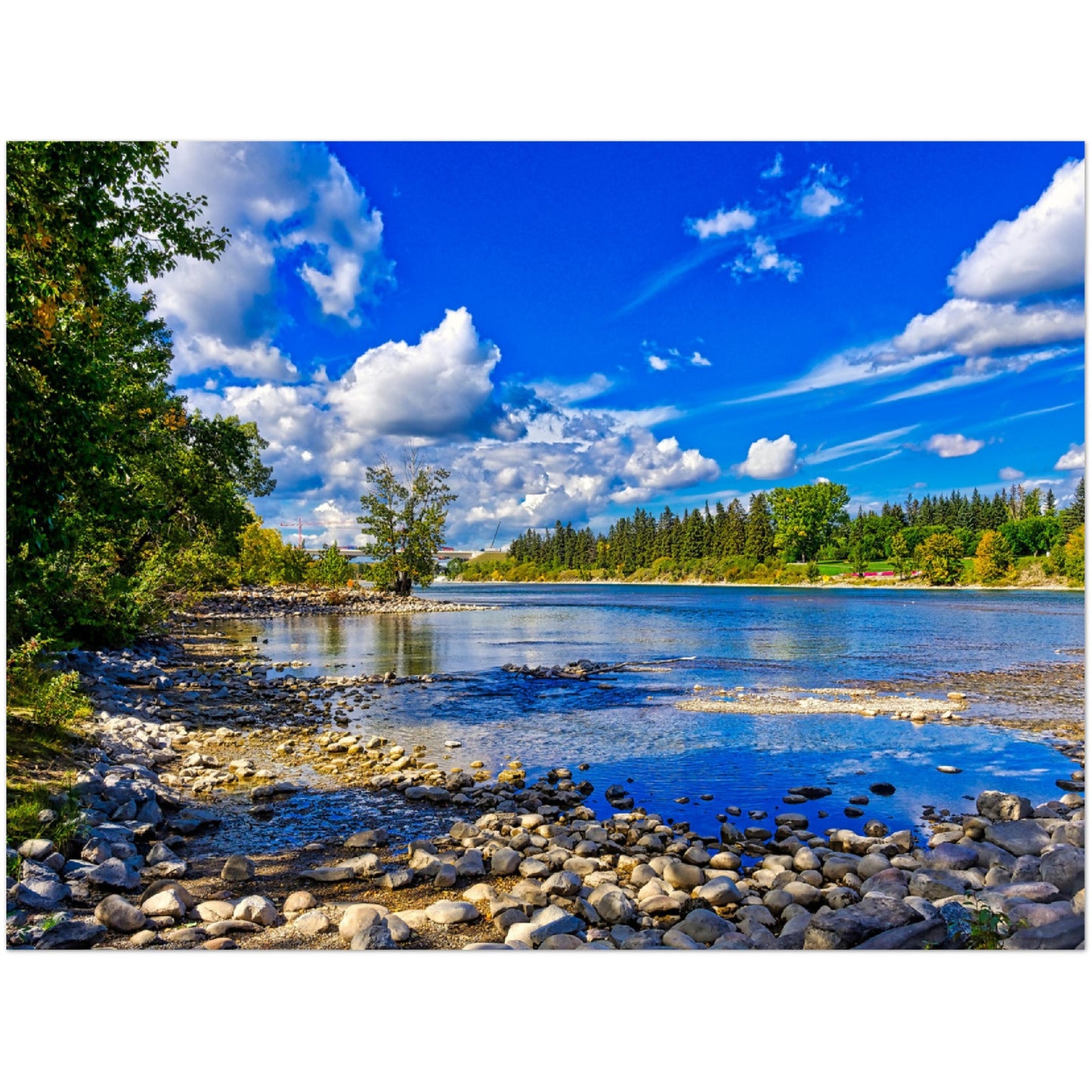 Foam Print - Bow River Bowness Park Fall HDR