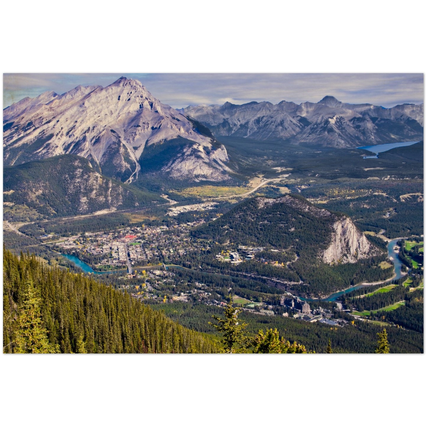 Wood Print - Bow Valley Sulphur Mountain