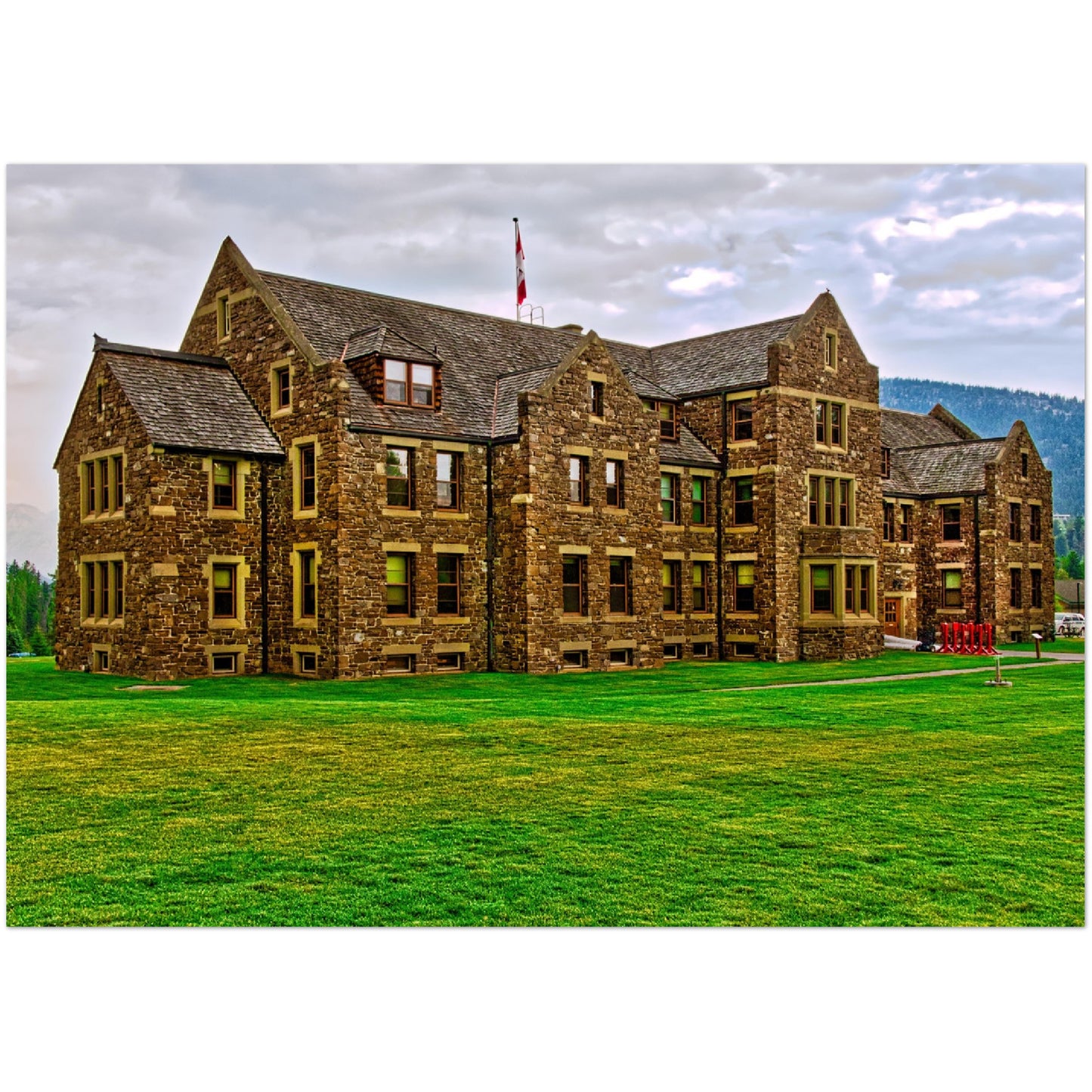 Premium Semi-Glossy Poster Print - Banff National Park Administration Building