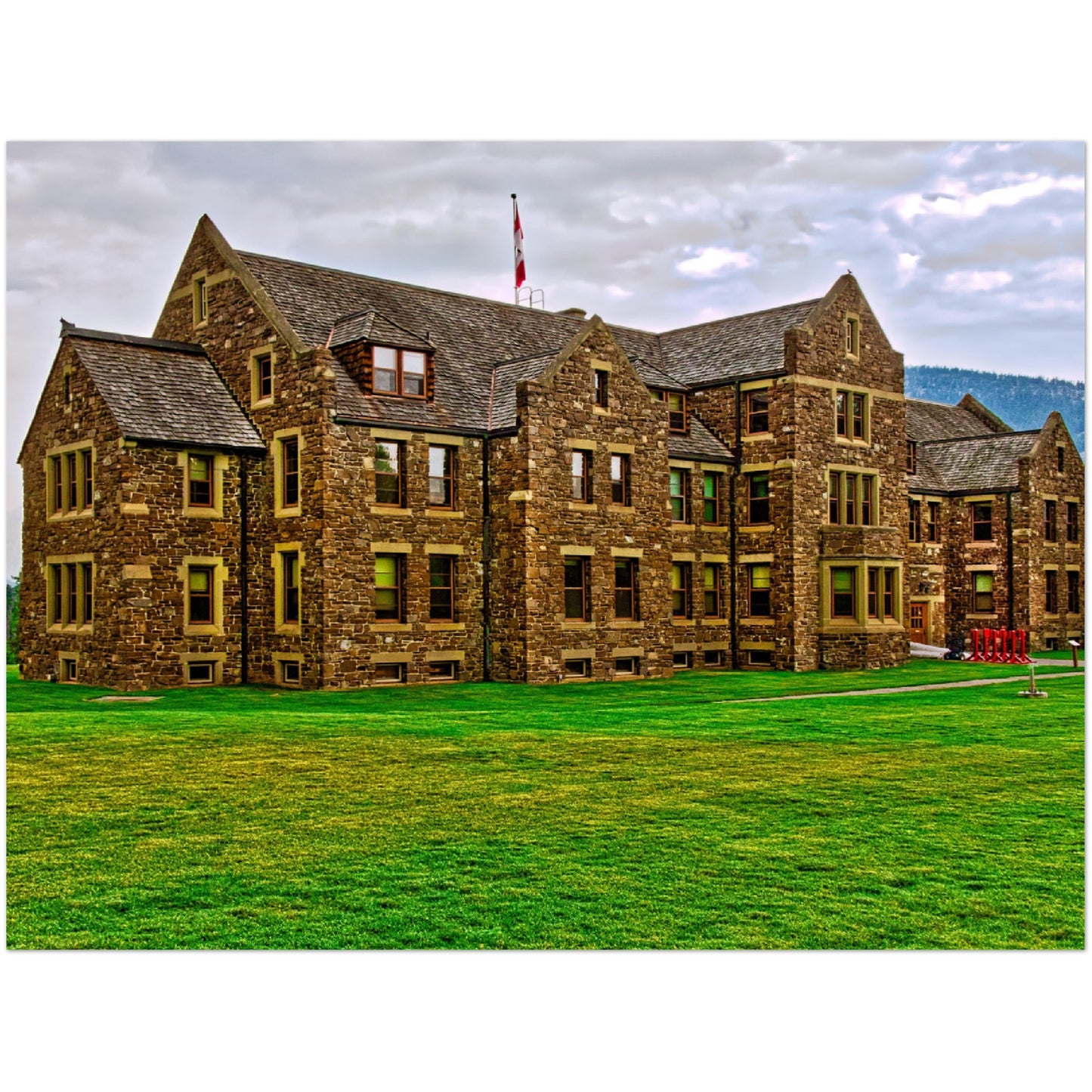 Premium Semi-Glossy Poster Print - Banff National Park Administration Building