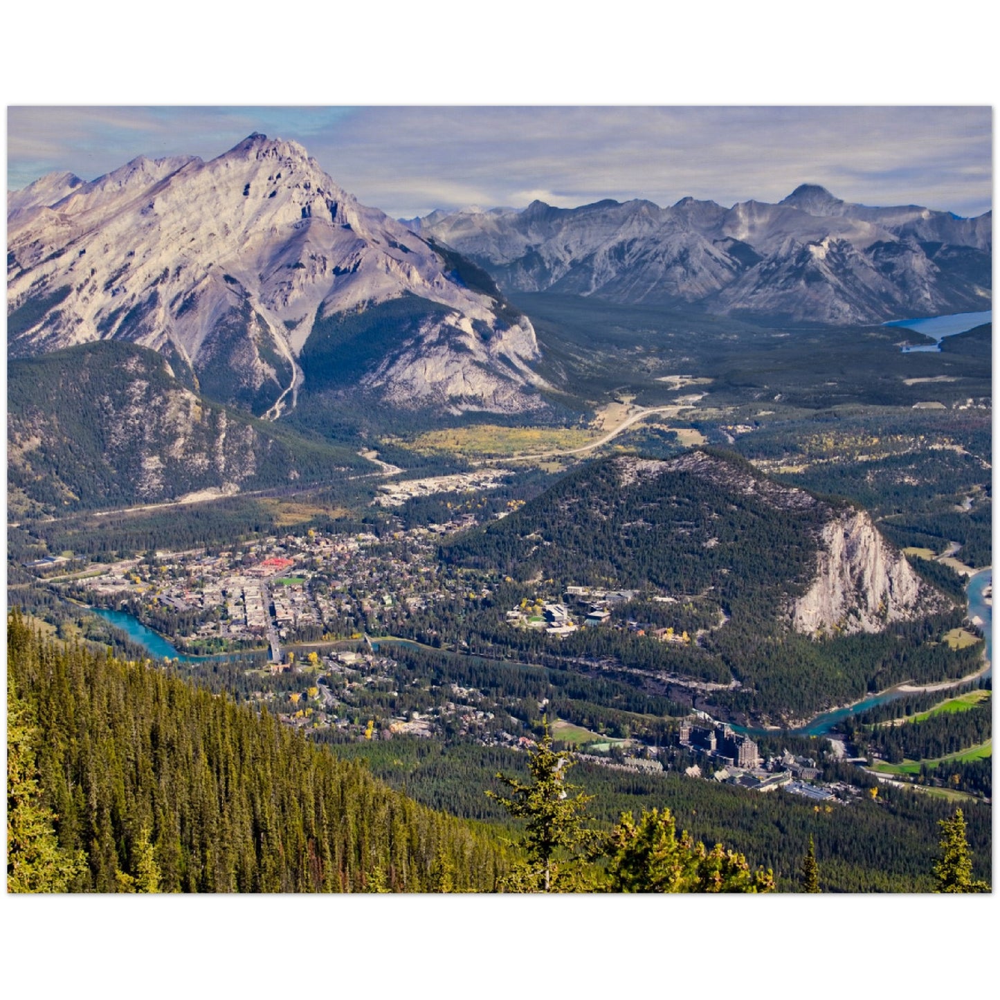 Wood Print - Bow Valley Sulphur Mountain