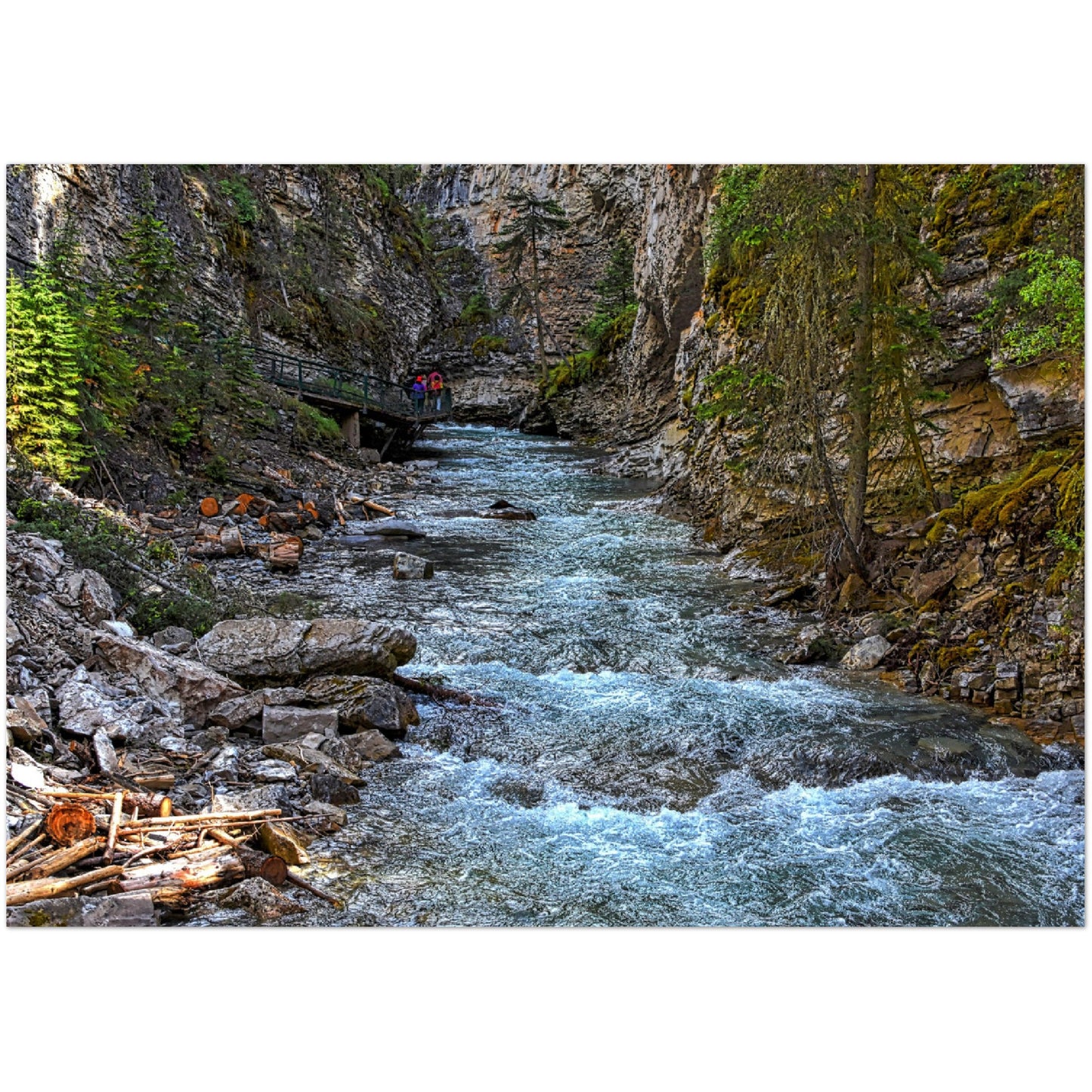 Premium Semi-Glossy Poster Print - Johnson Canyon Johnston Creek