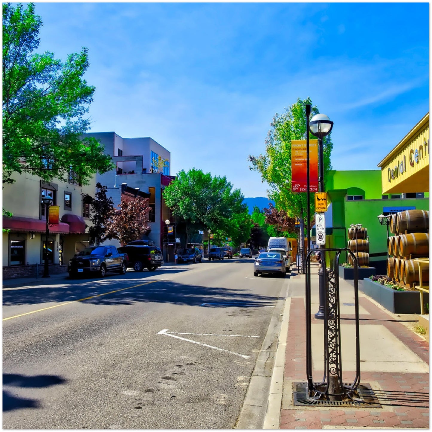 Premium Semi-Glossy Poster Print - Penticton Front Street HDR