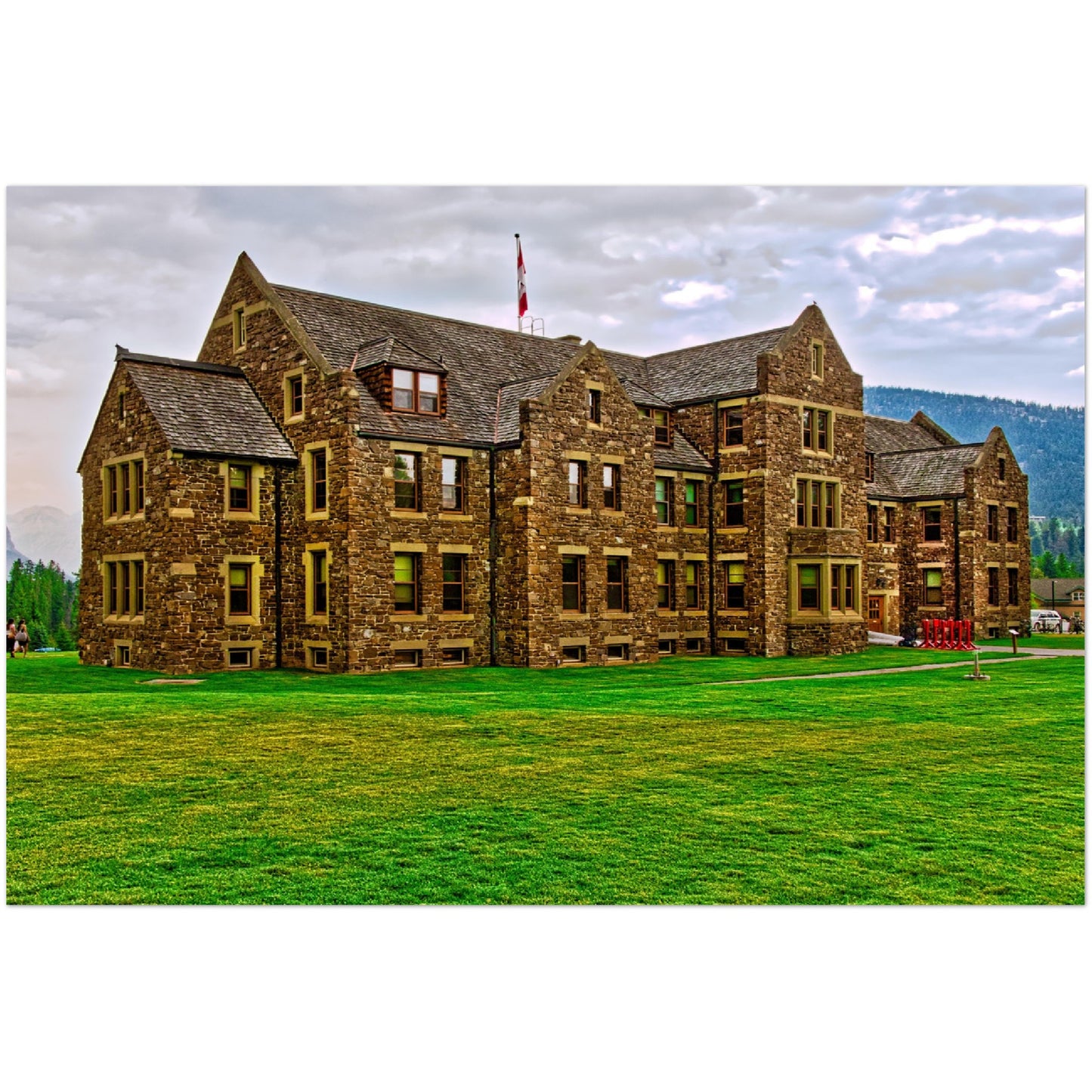 Premium Semi-Glossy Poster Print - Banff National Park Administration Building
