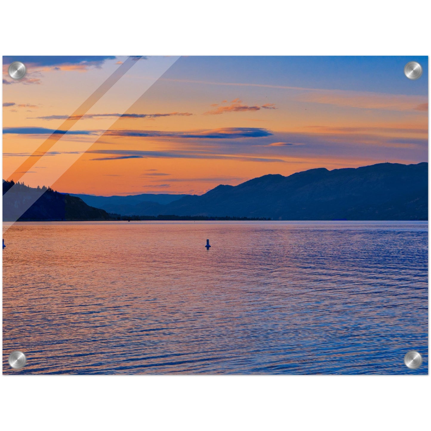 Acrylic Print - Penticton Okanagan Lake Sunset
