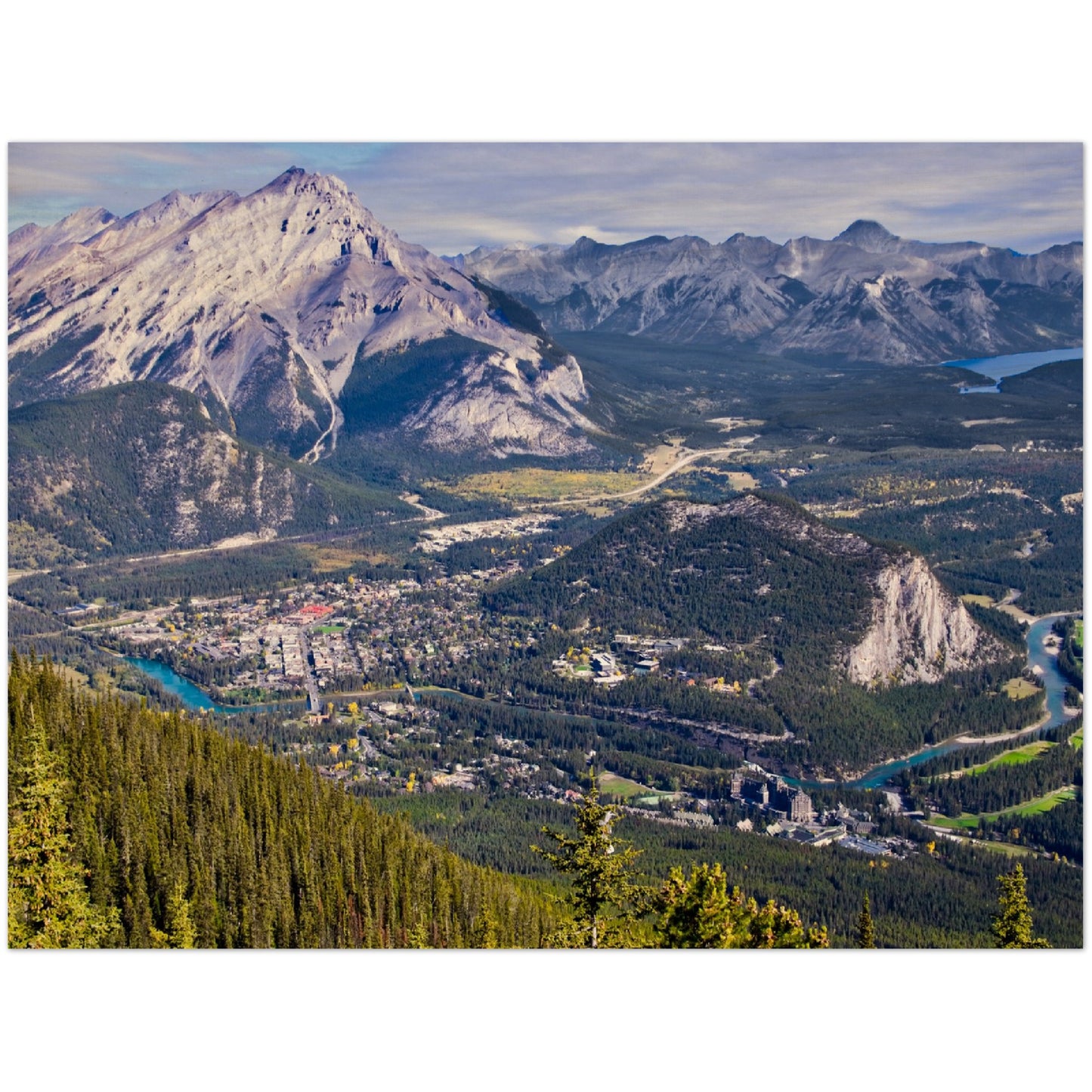 Wood Print - Bow Valley Sulphur Mountain
