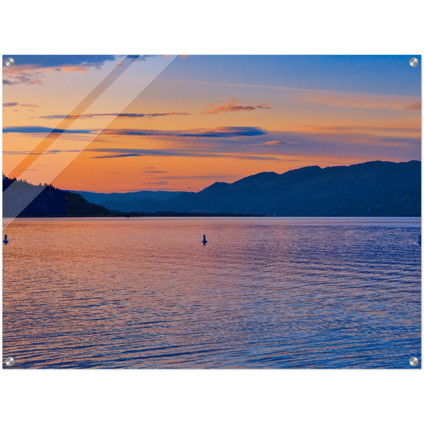 Acrylic Print - Penticton Okanagan Lake Sunset