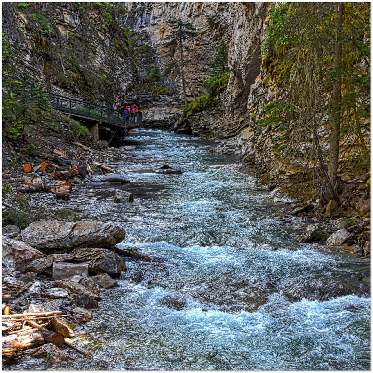 Premium Semi-Glossy Poster Print - Johnson Canyon Johnston Creek