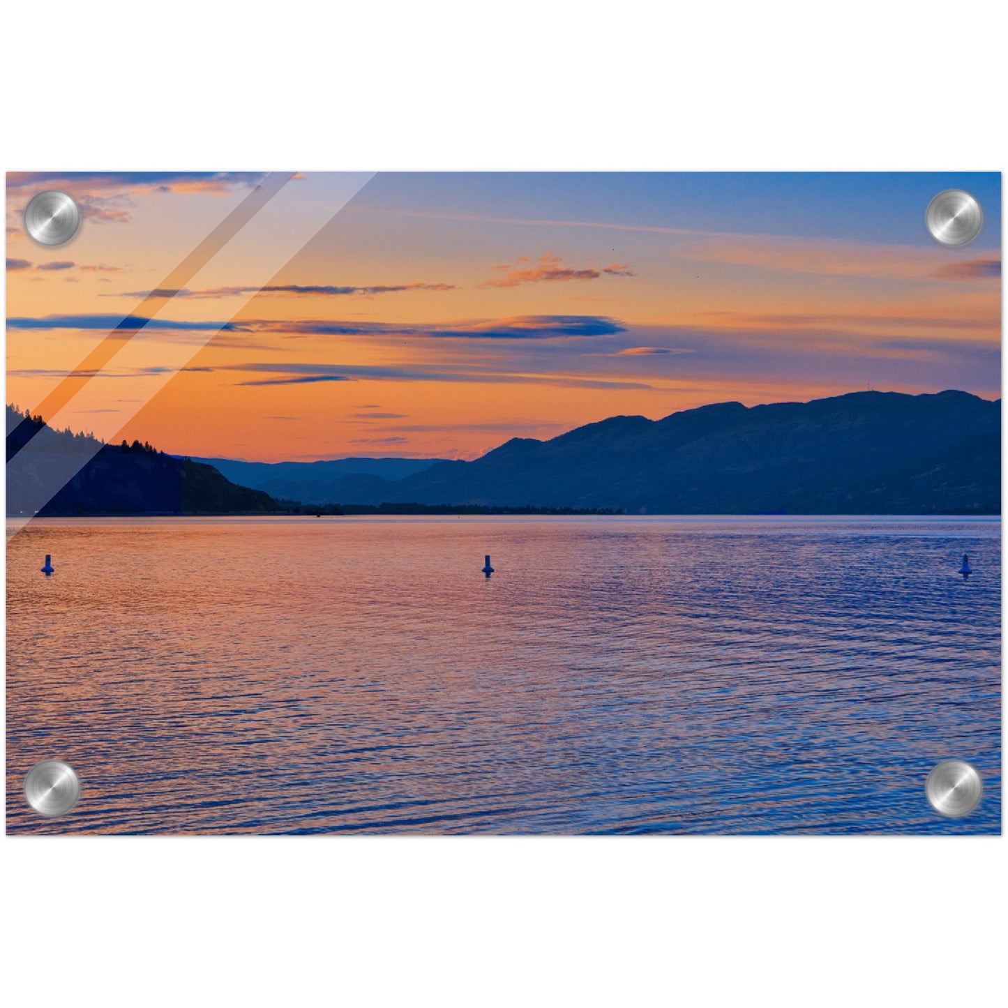 Acrylic Print - Penticton Okanagan Lake Sunset